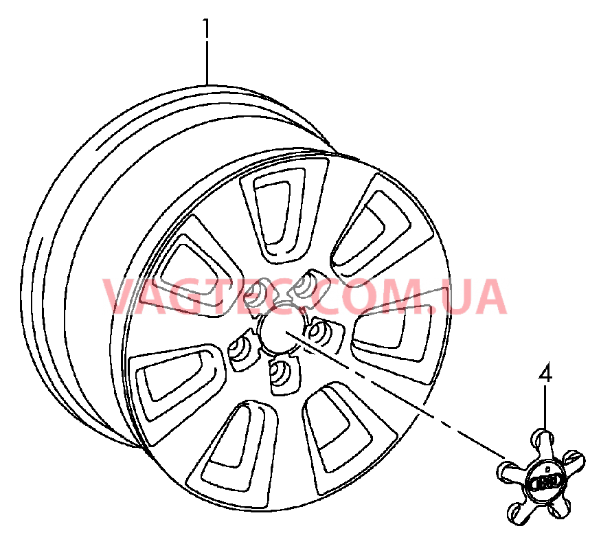 Алюминиевый диск Колпак колеса  для AUDI A6Q 2017