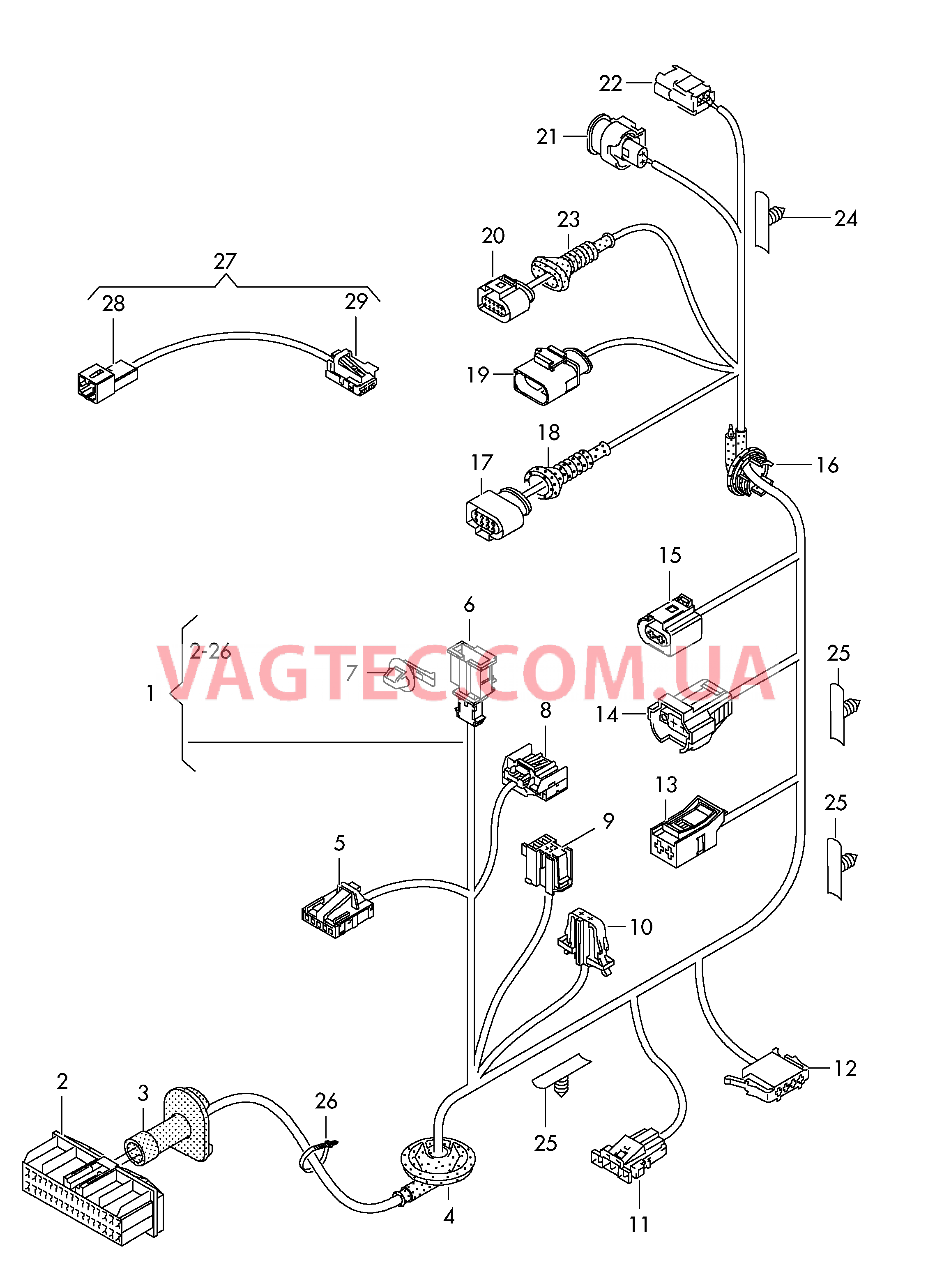 Жгут проводов двери Детали не в сборе  для AUDI A6 2012