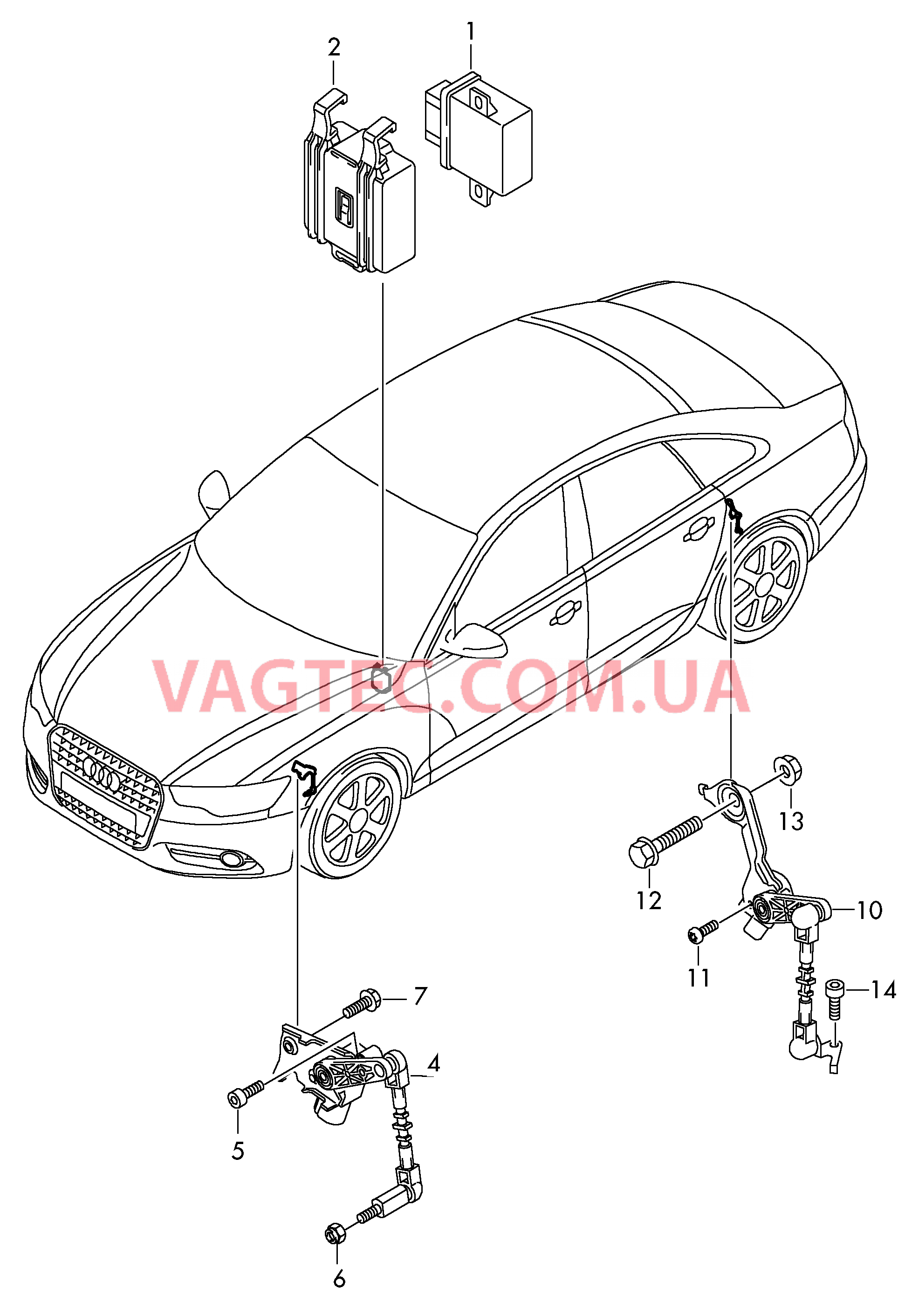 БУ автоматического корректора фар  Датчик корректора фар  для AUDI A6Q 2011-1