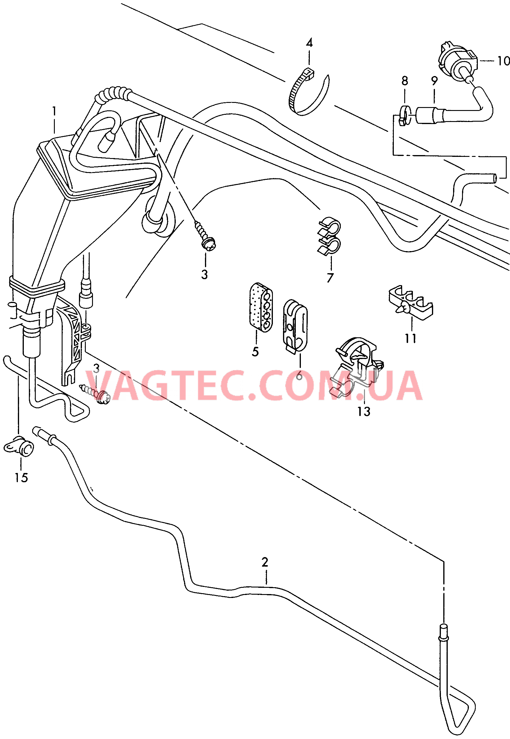 Cистема улавл. паров топлива  для AUDI A6 2005