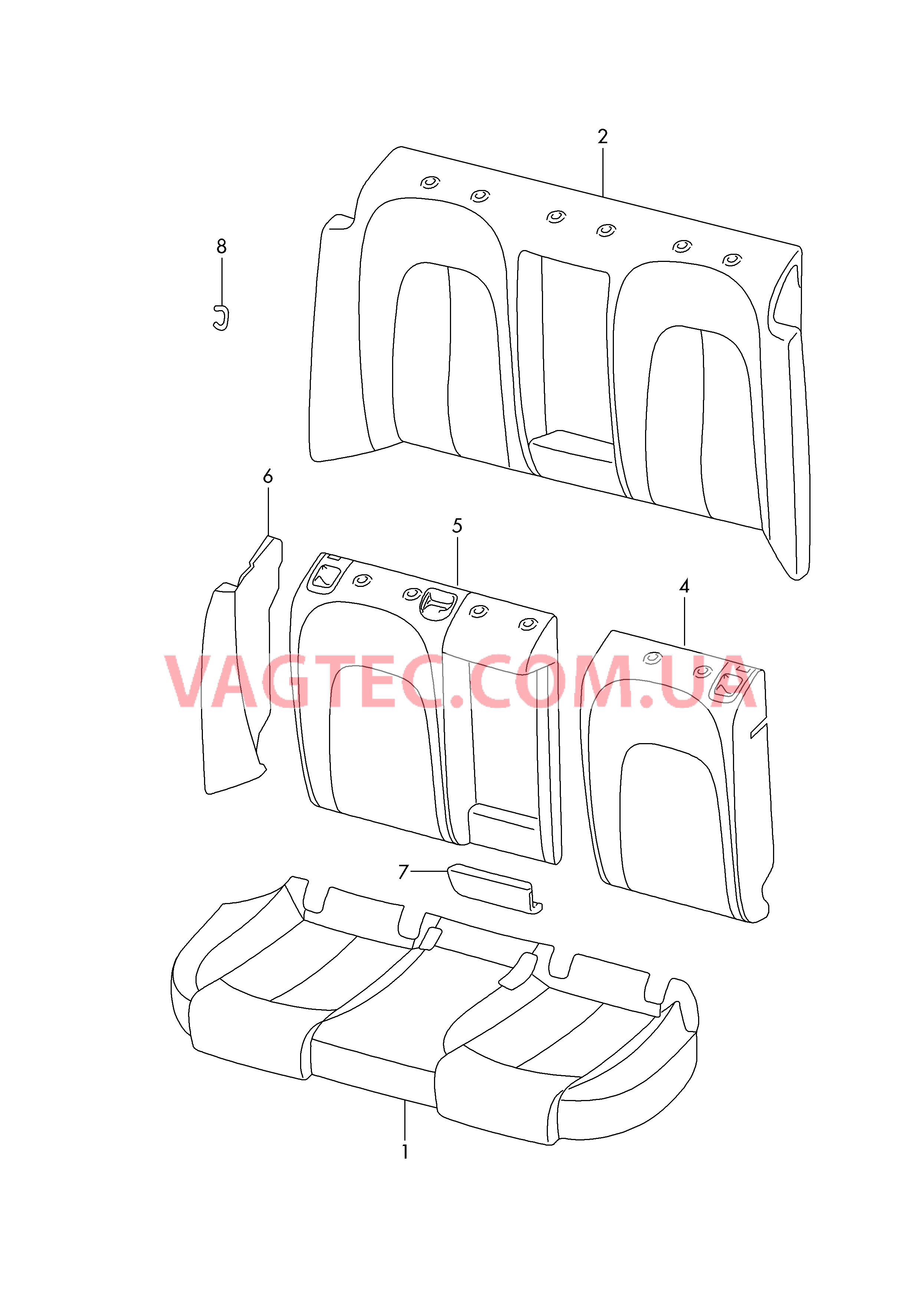 Обивка сидений чехлы спинок сидений Боковая подушка  для AUDI A6 2019