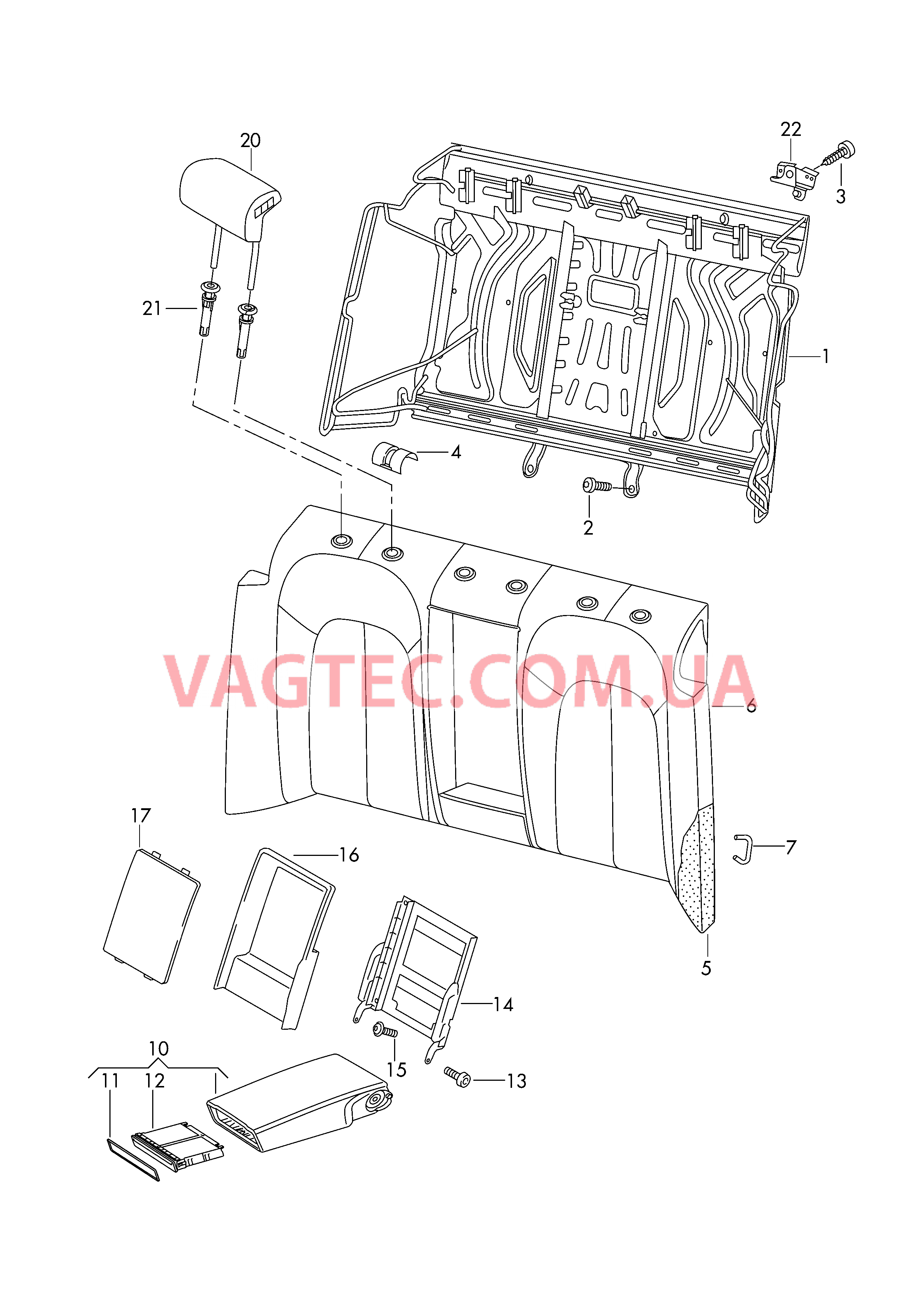 Cпинка  для AUDI A6 2015