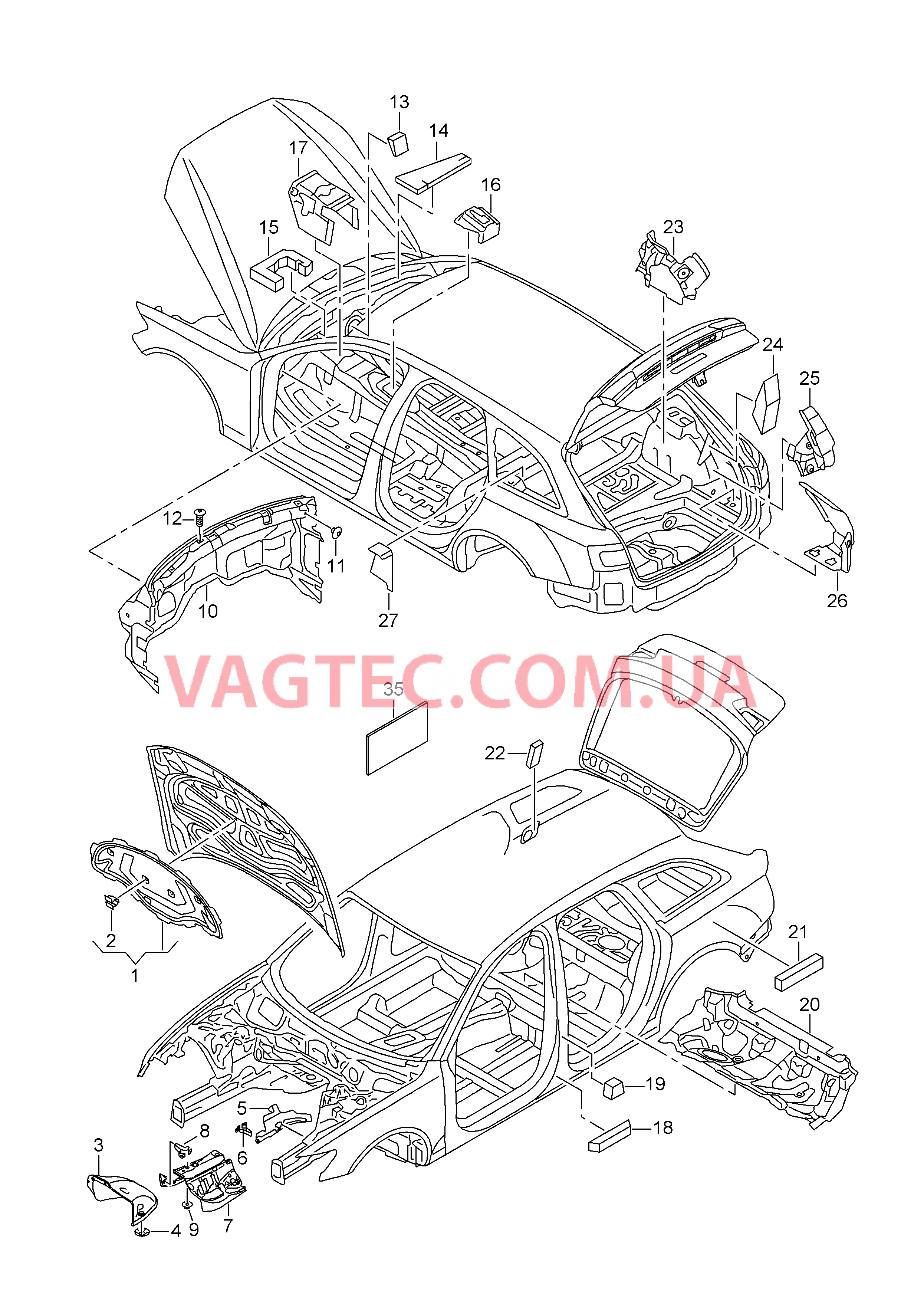 Изоляции  для AUDI A6 2014