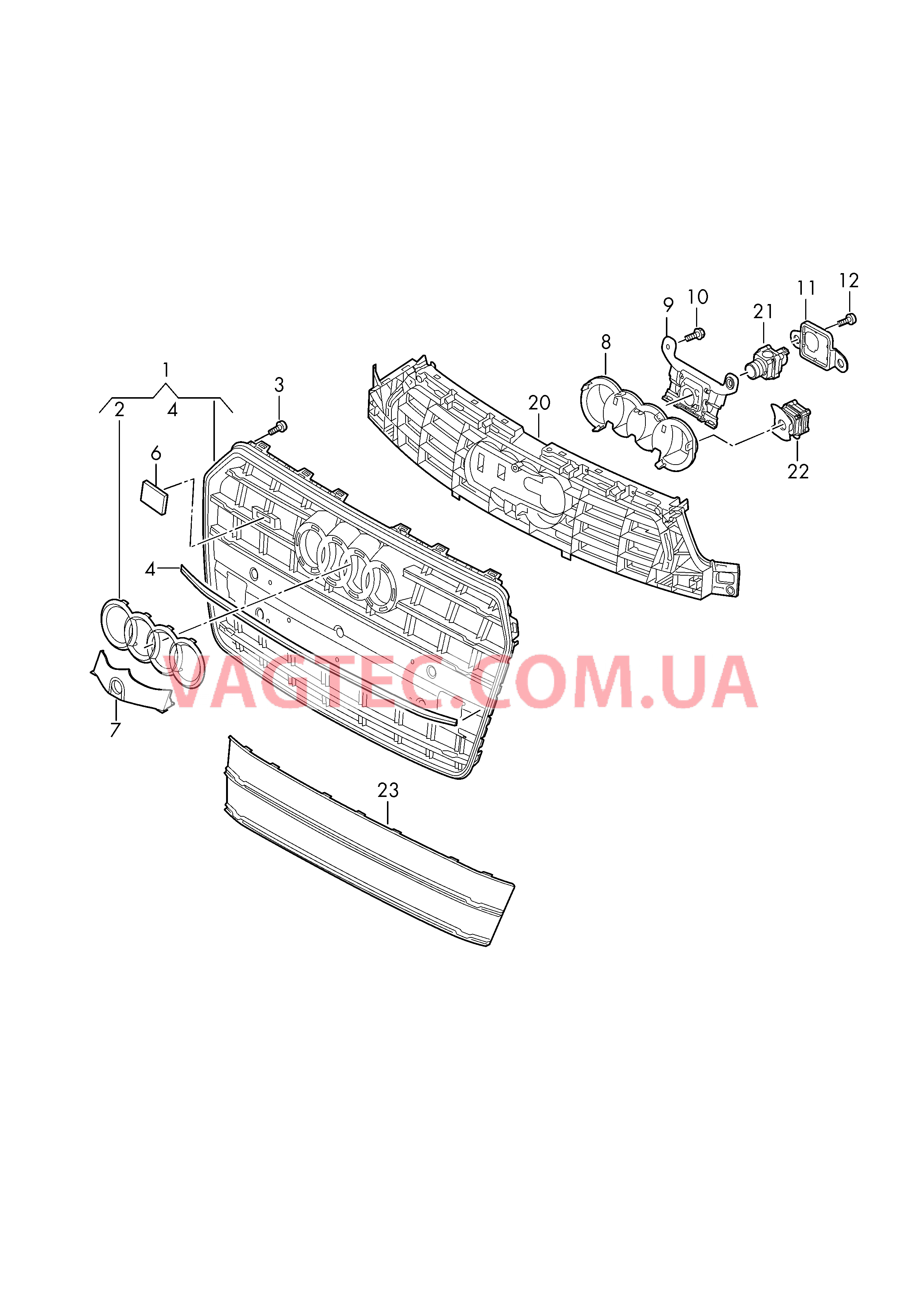 Решётка радиатора  для AUDI A6Q 2016