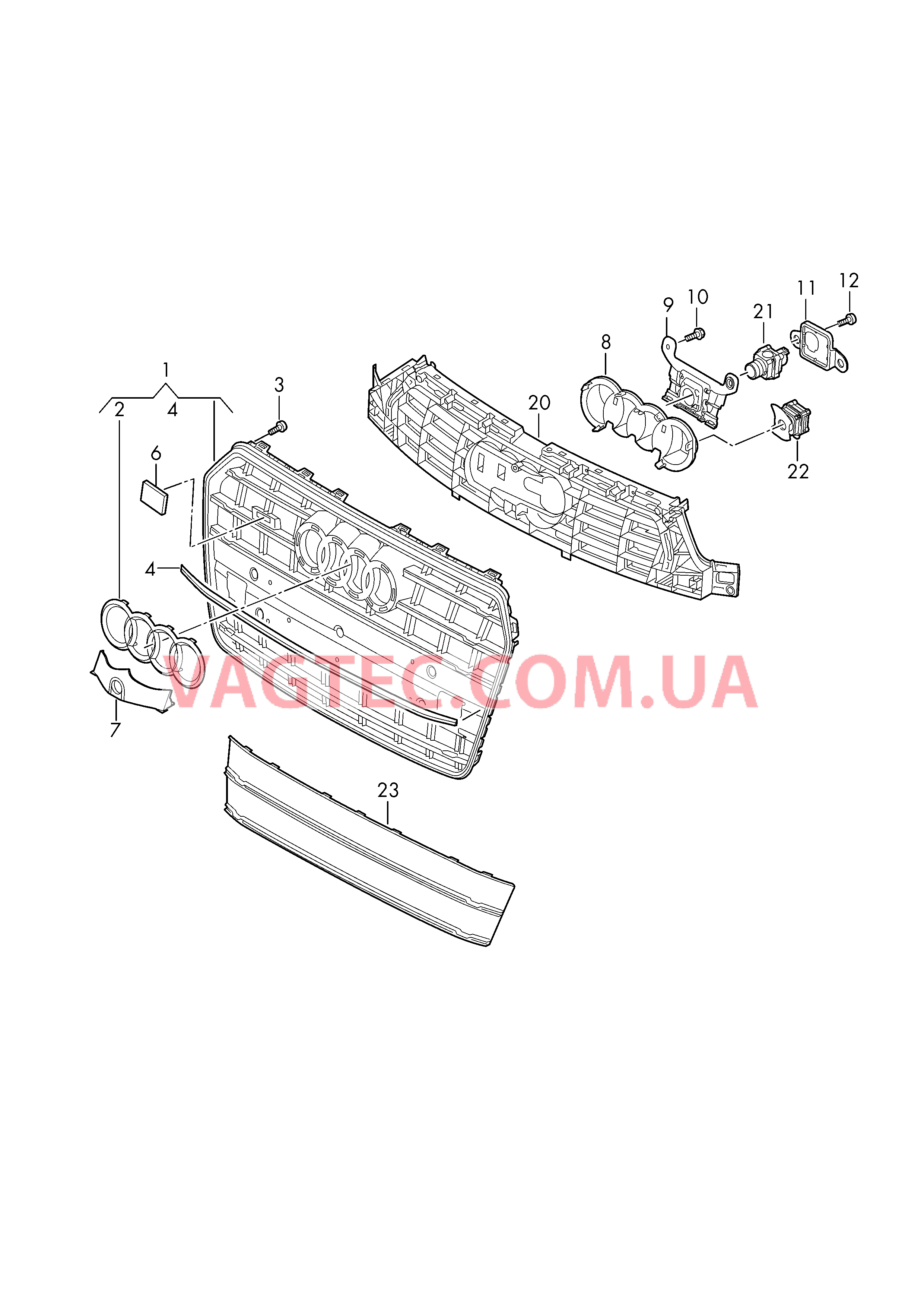Решётка радиатора  для AUDI A6 2019