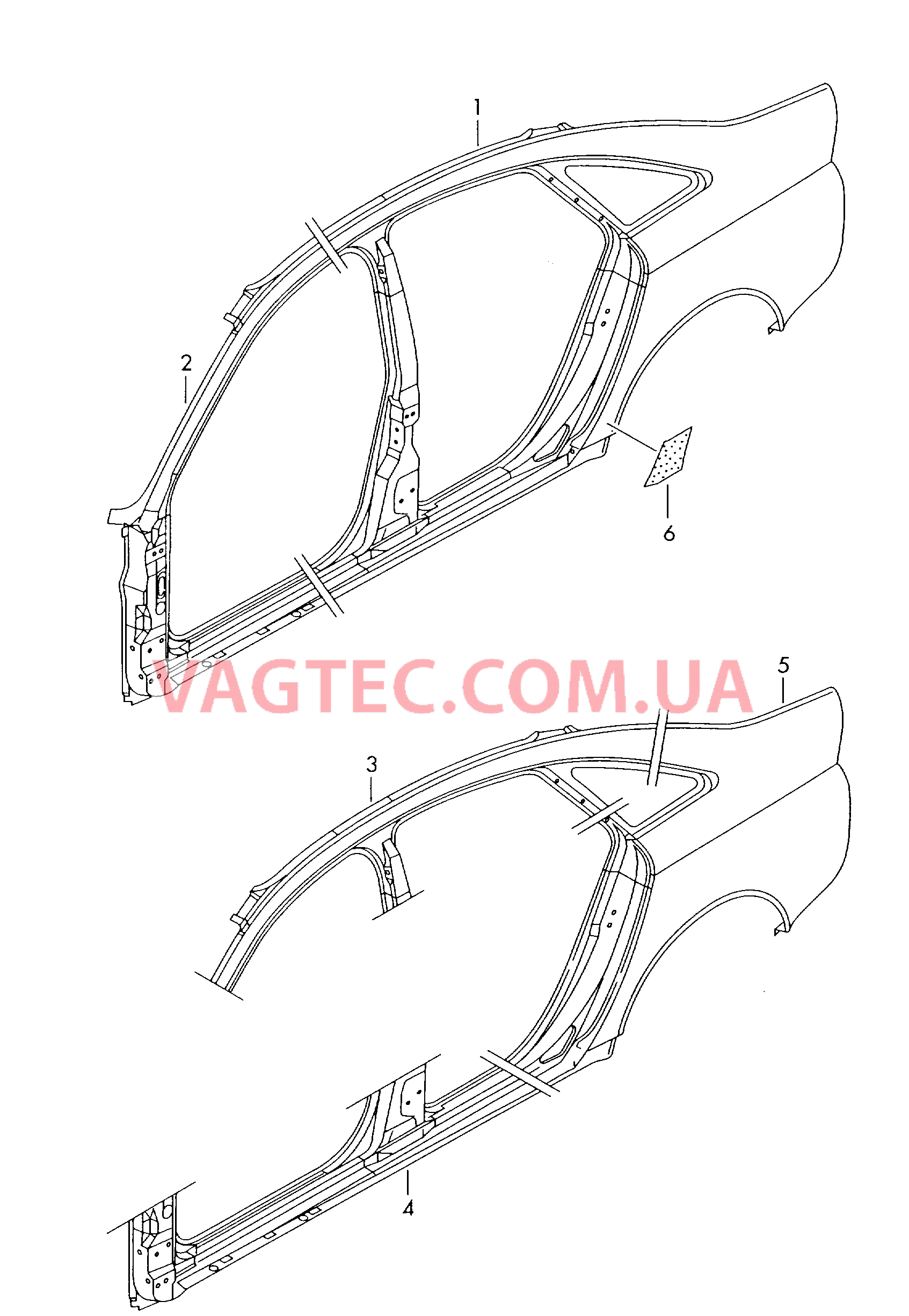Отрезные детали боковины  Пленка для защиты от камней  для AUDI RS6 2004