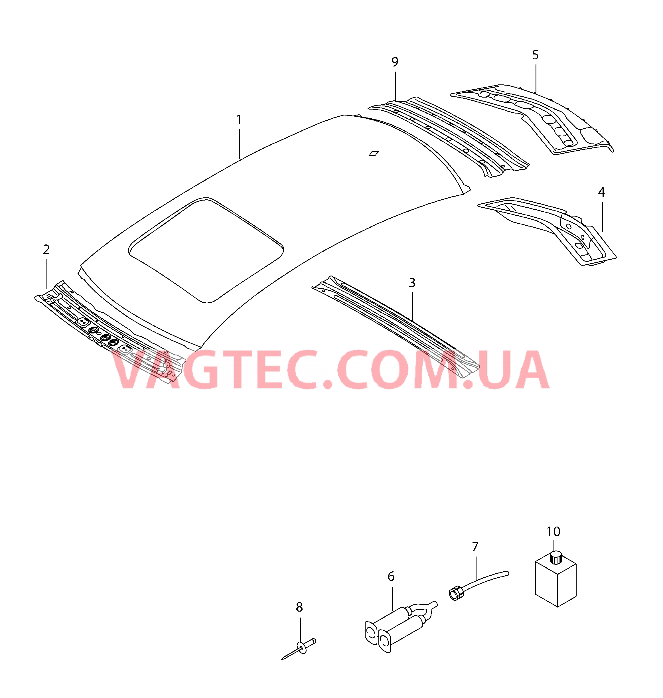 Крыша  для AUDI A6 2017