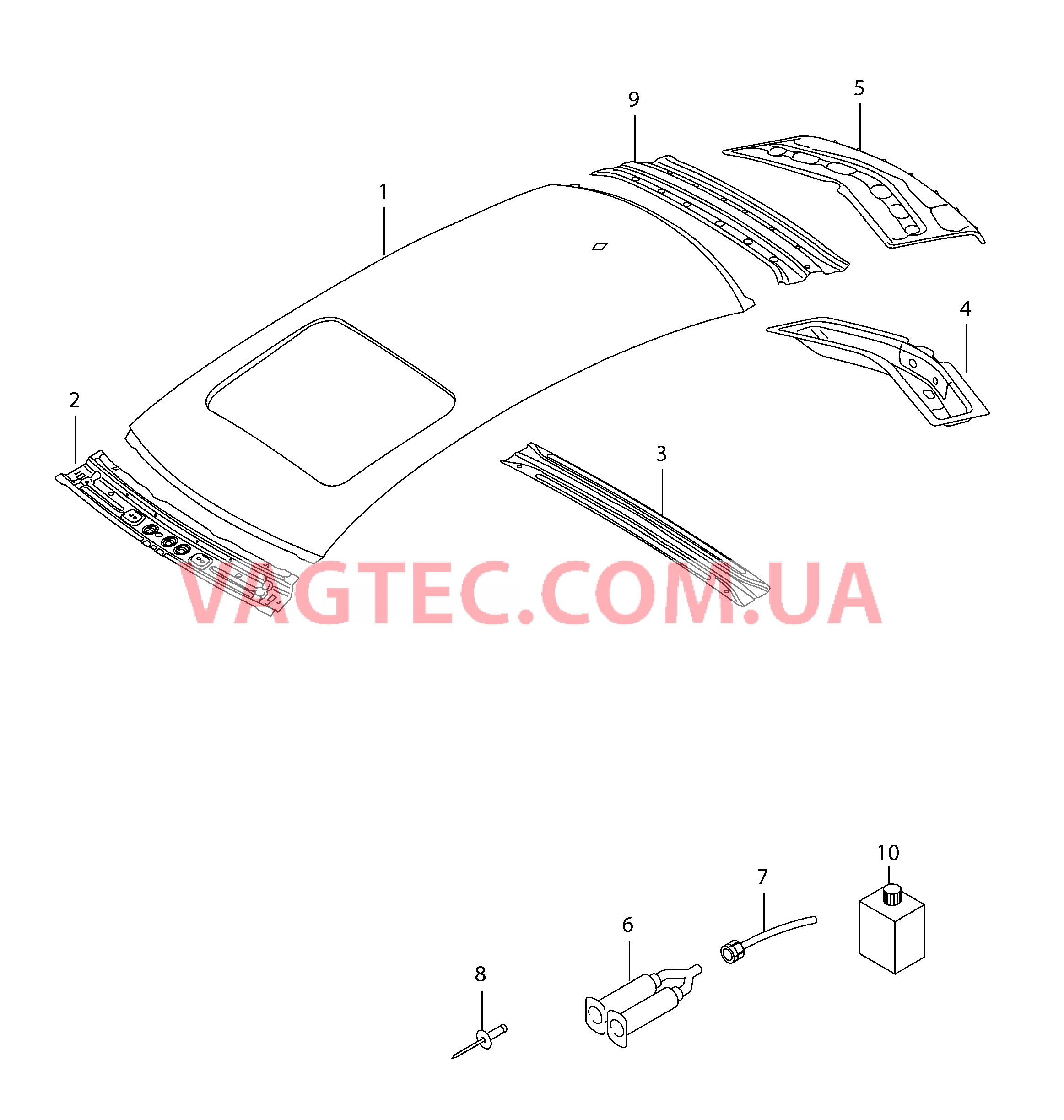 Крыша  для AUDI A6 2015