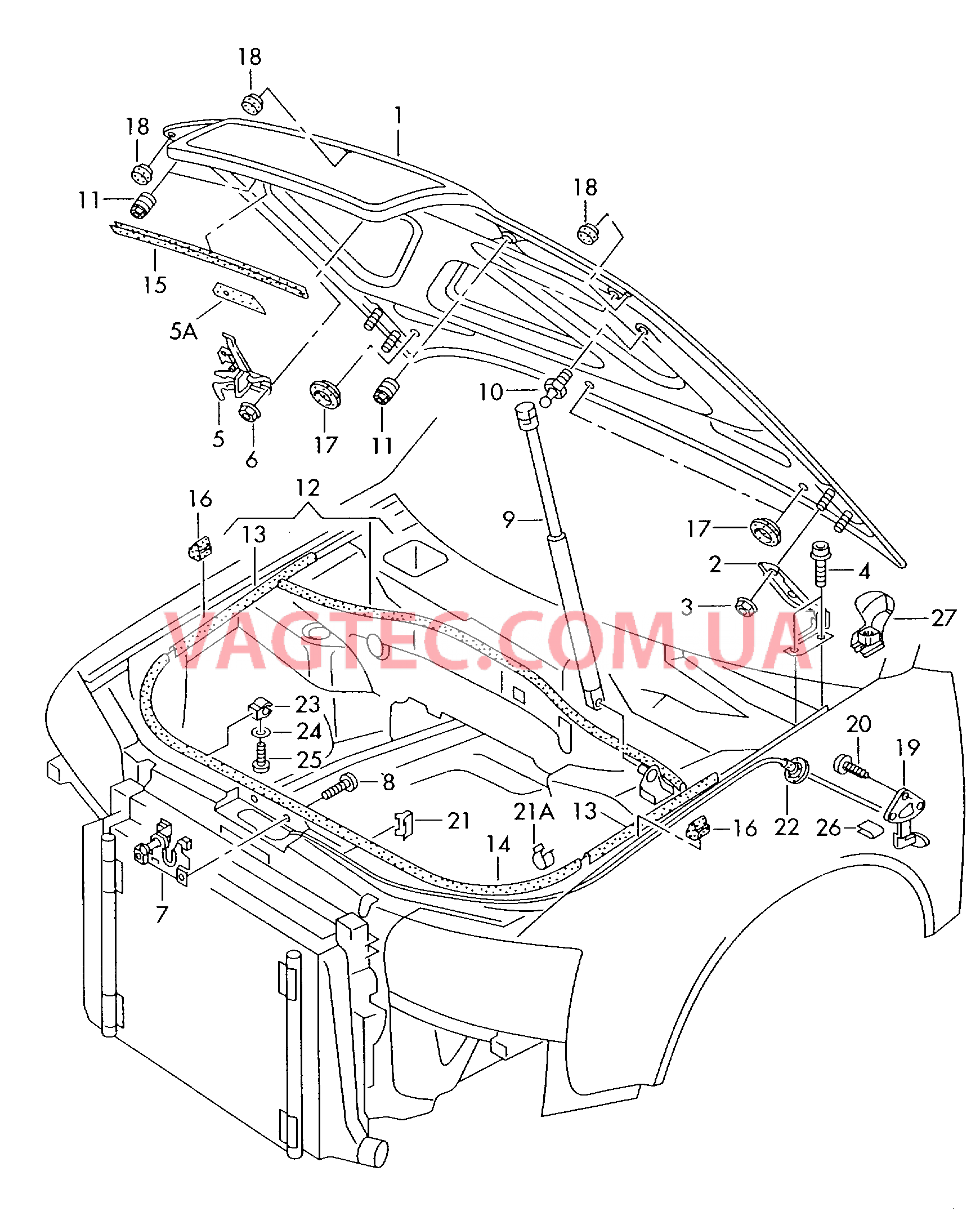 Крышка Замок  для AUDI A6AR 2001