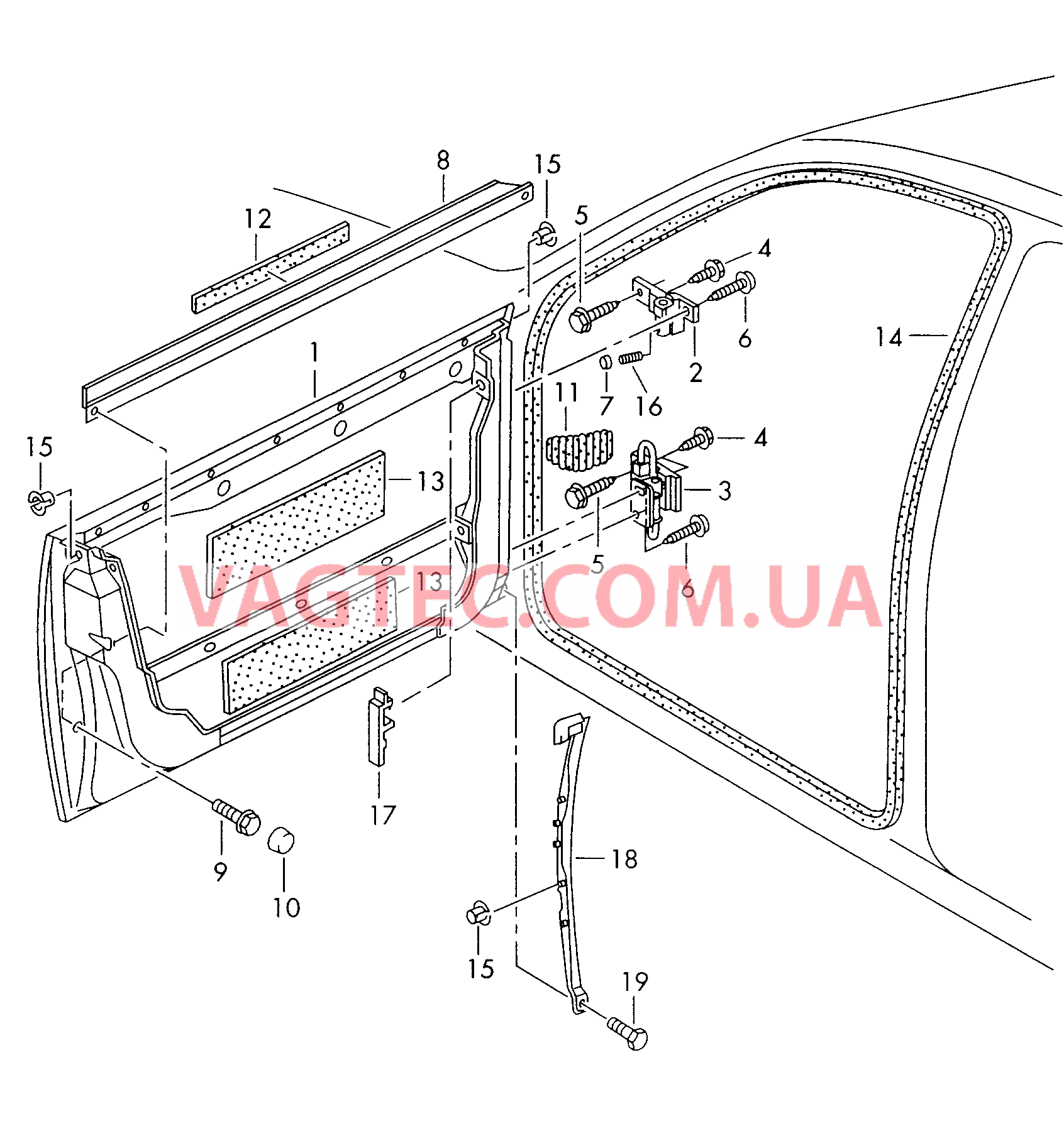 Двери Петля двери Уплотнитель двери  для AUDI A6Q 2002