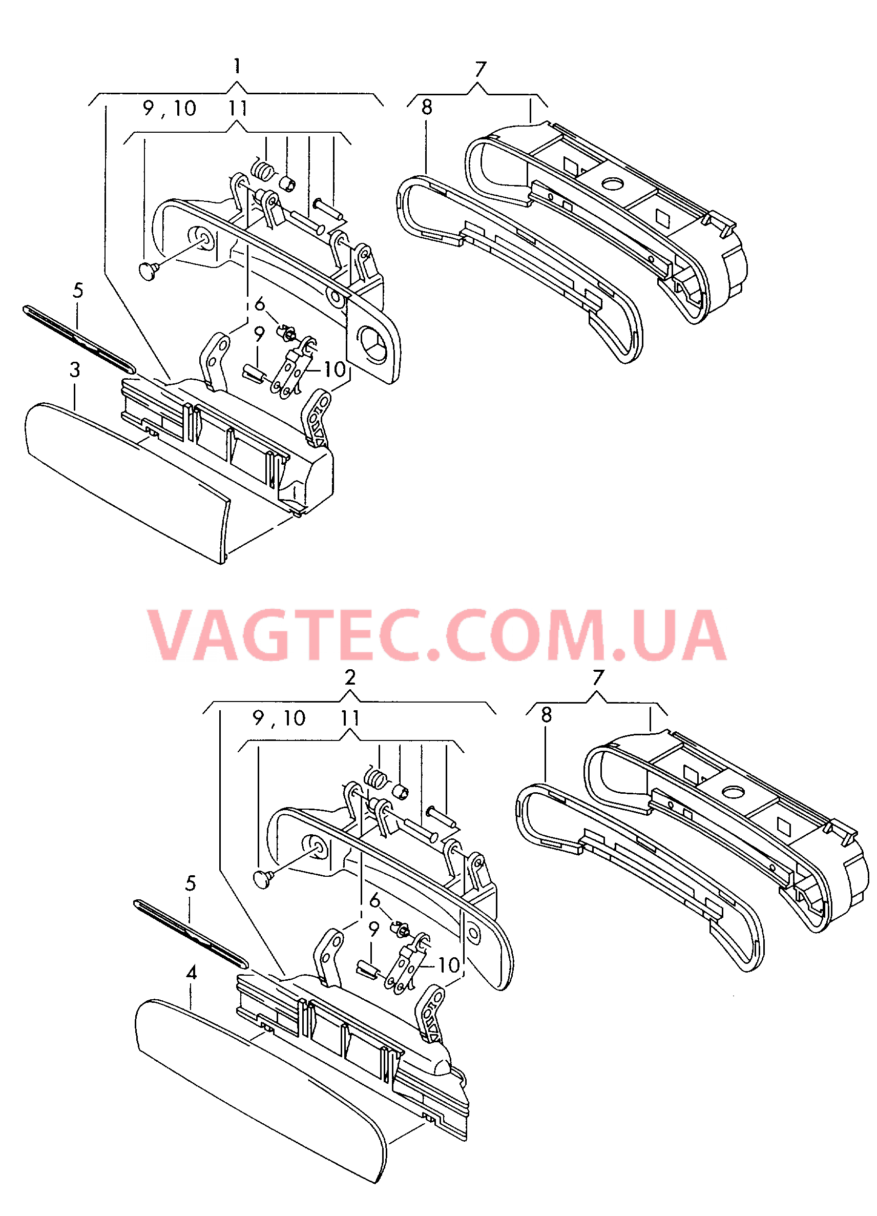 Ручка двери снаружи  для AUDI A6AR 2001