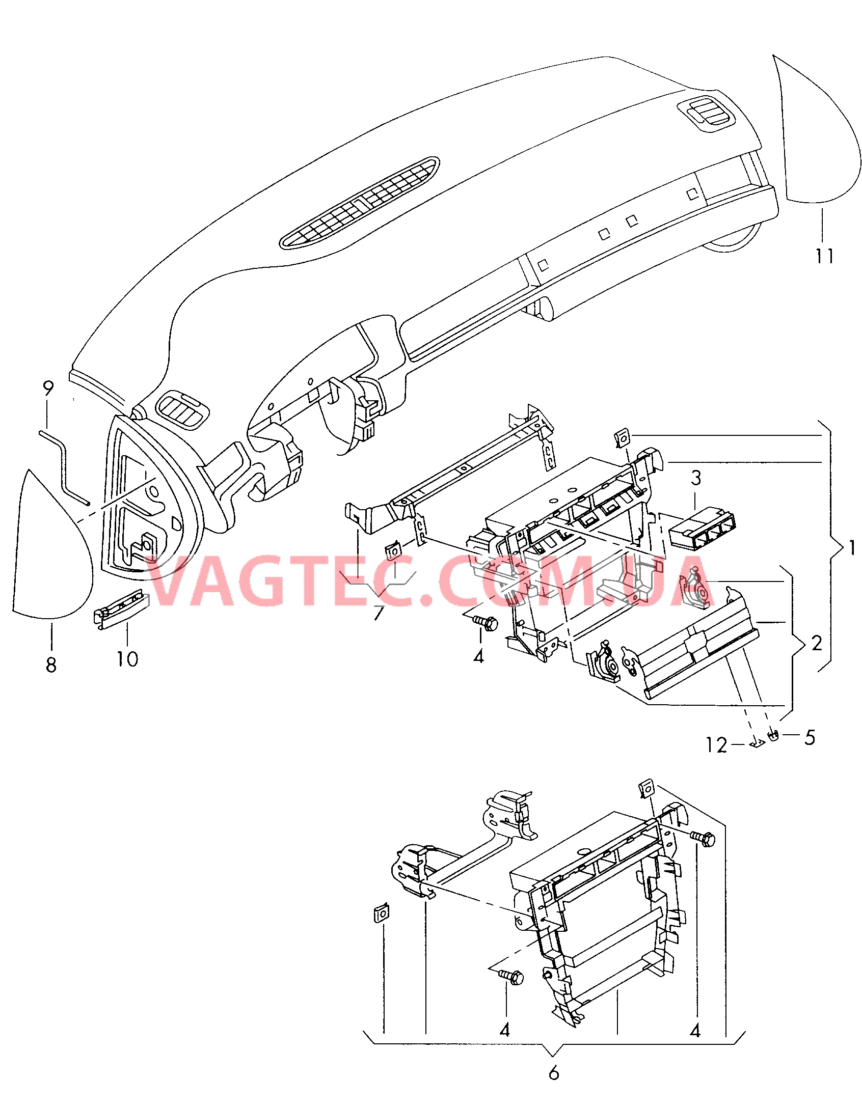  AUDI A6 Детали, встроен. в пан. приб.  для AUDI A6 2000