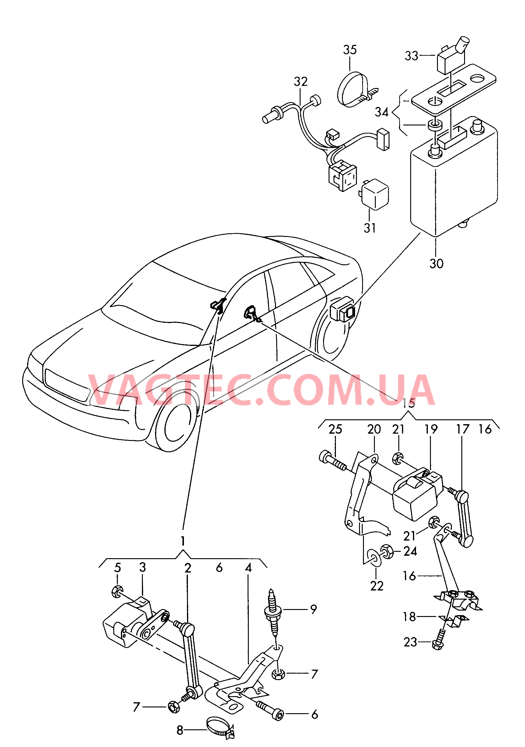 Система регул. дор. просвета  для AUDI A6 2002