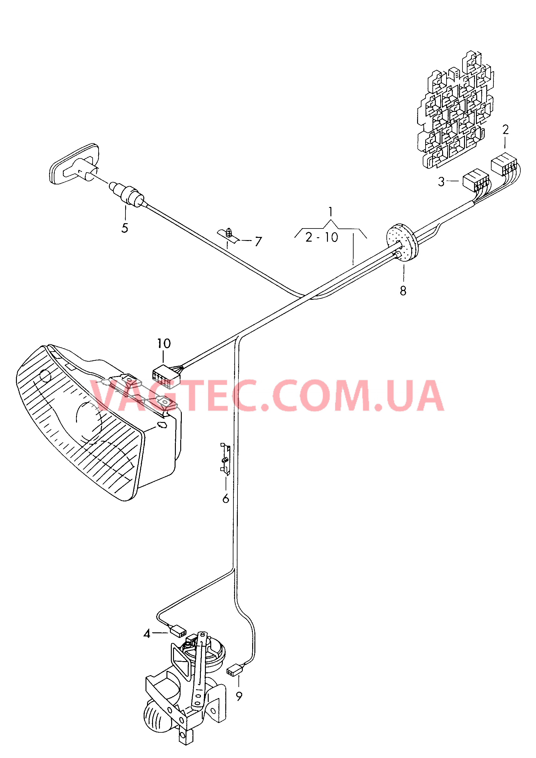 Жгут проводов освещения  для AUDI RS6 2004