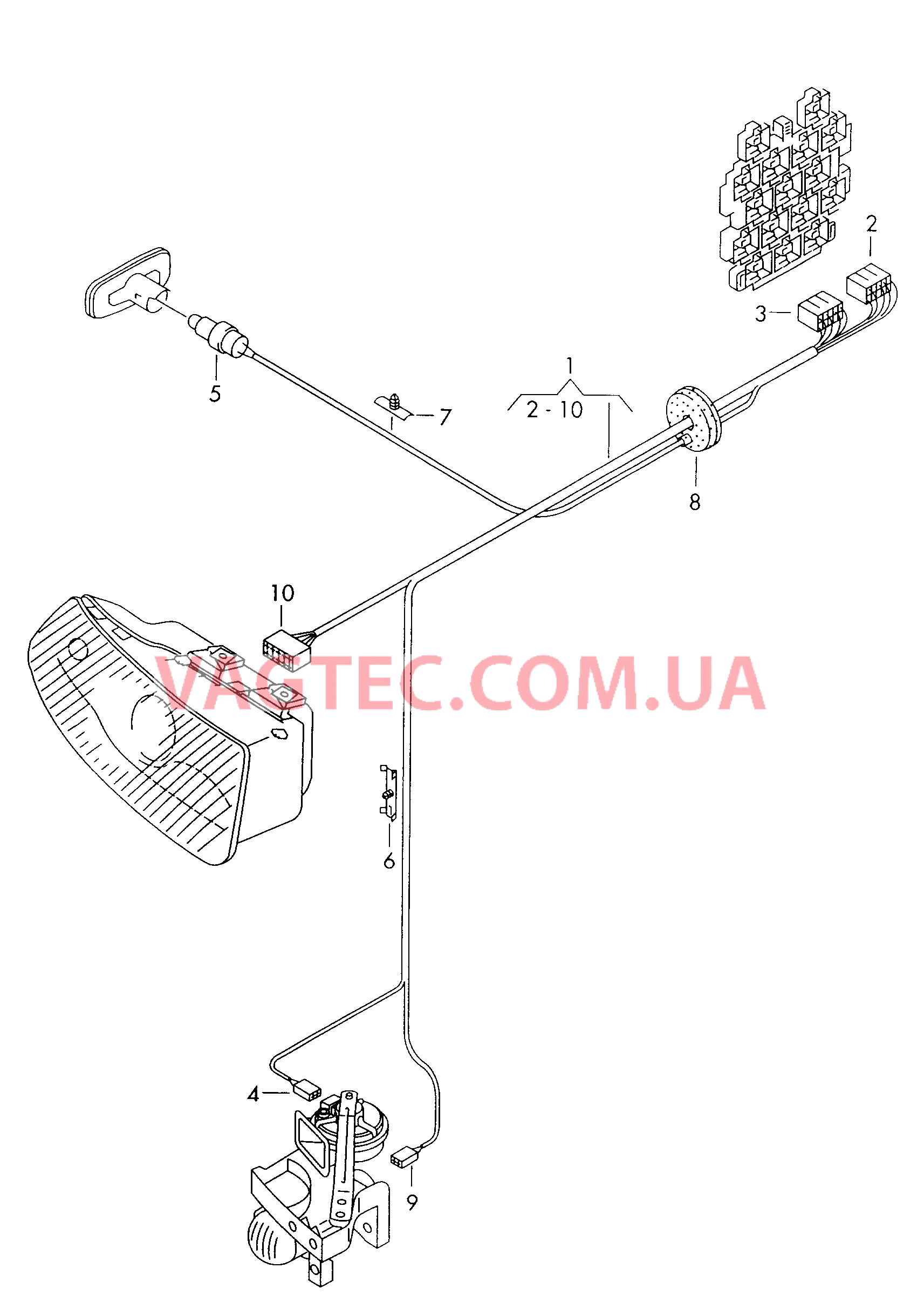 Жгут проводов освещения  для AUDI A6AR 2002