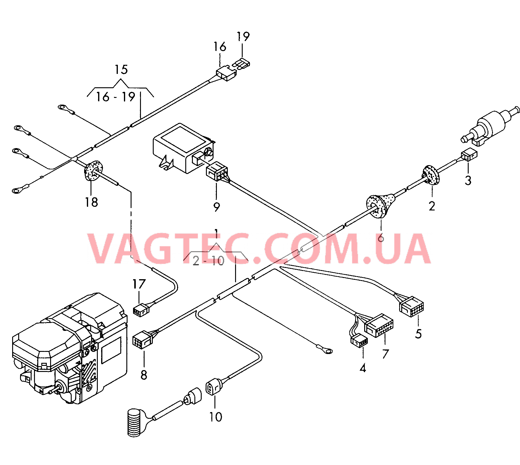 Жгут проводов отопителя независимого действия  для AUDI A6Q 2001