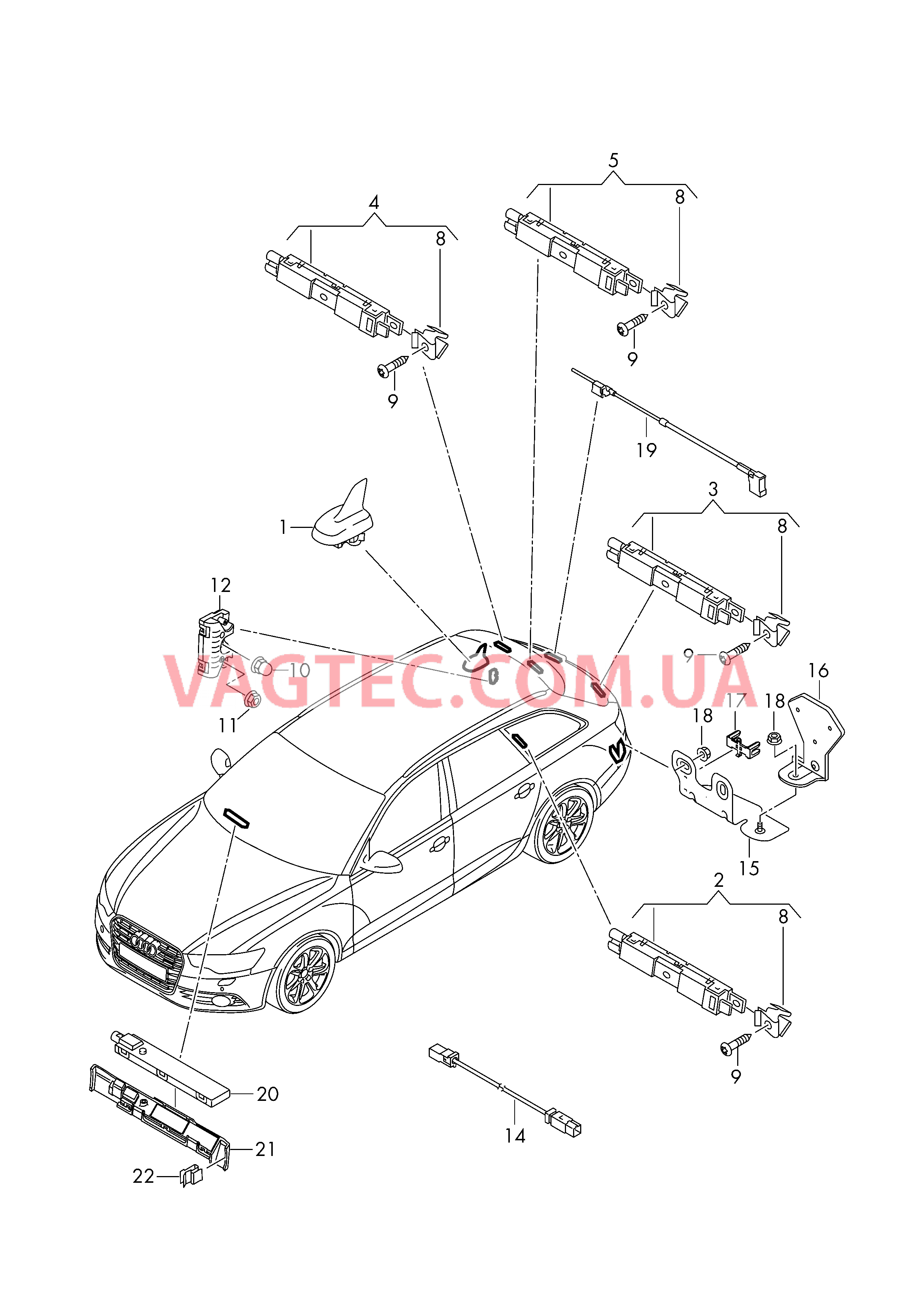 Антенна Усилитель антенны  для AUDI A6 2015