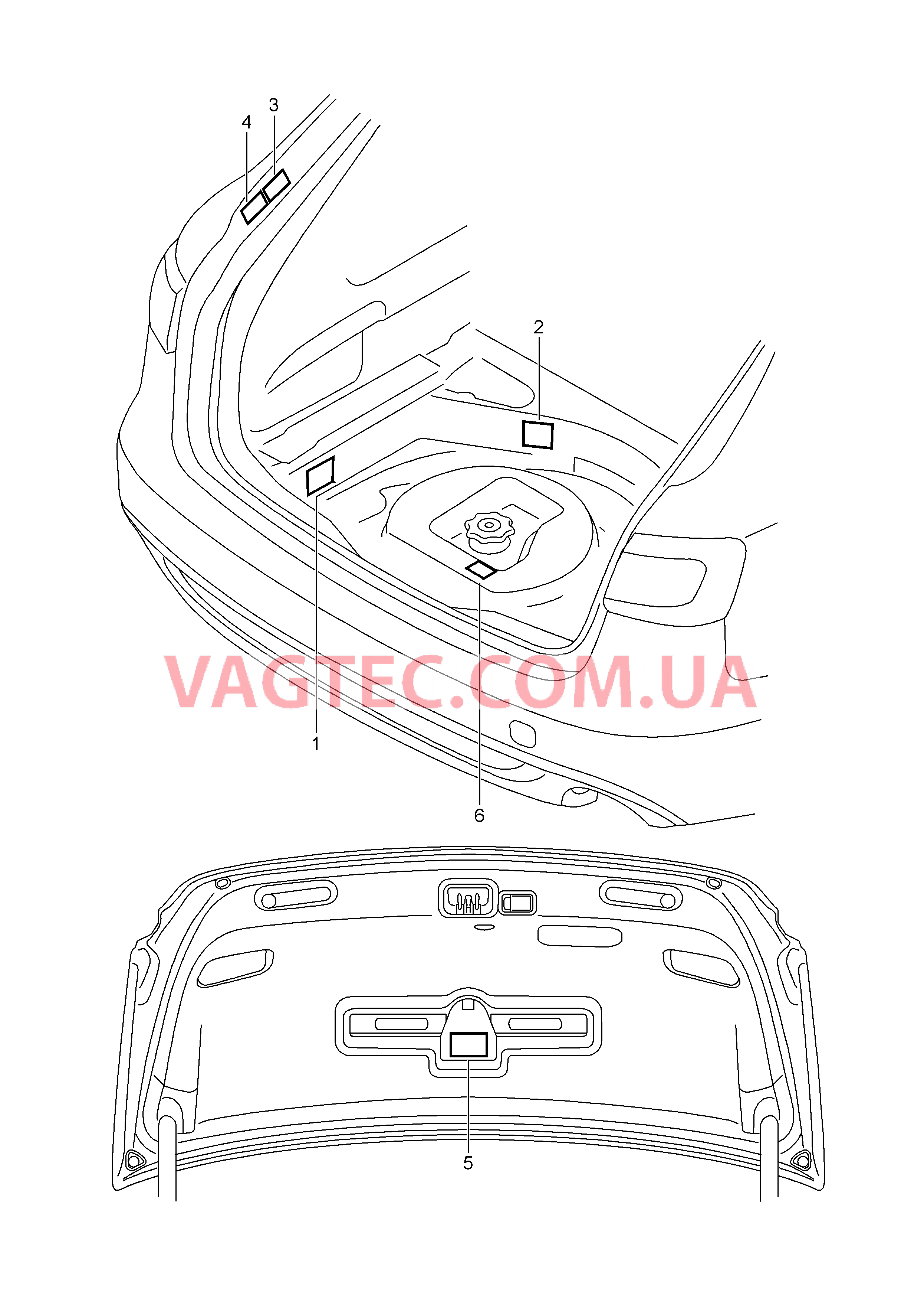 Таблички  для AUDI A6 2018