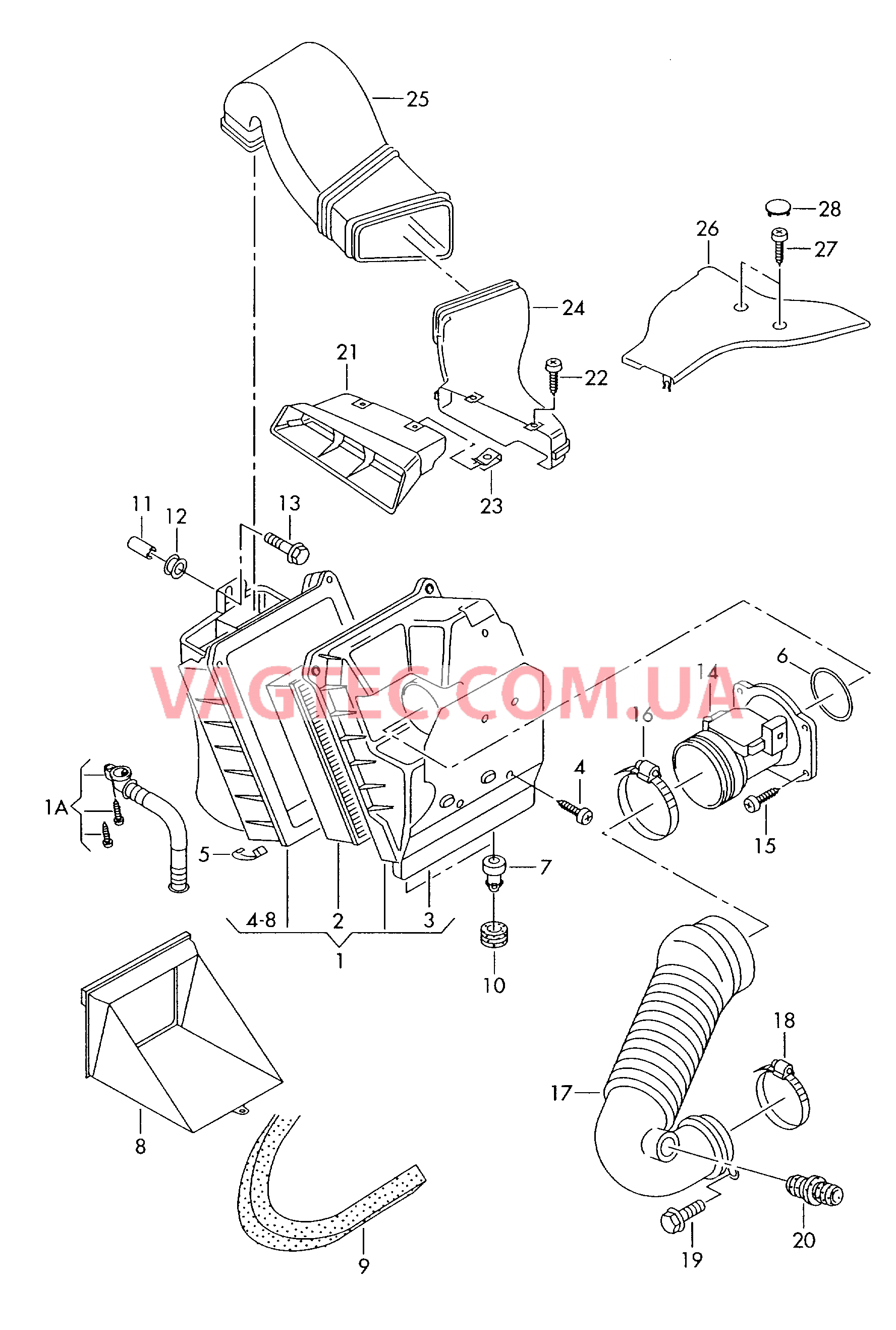 Возд. фильтр с сопутств. деталями  для VOLKSWAGEN Passat 2003