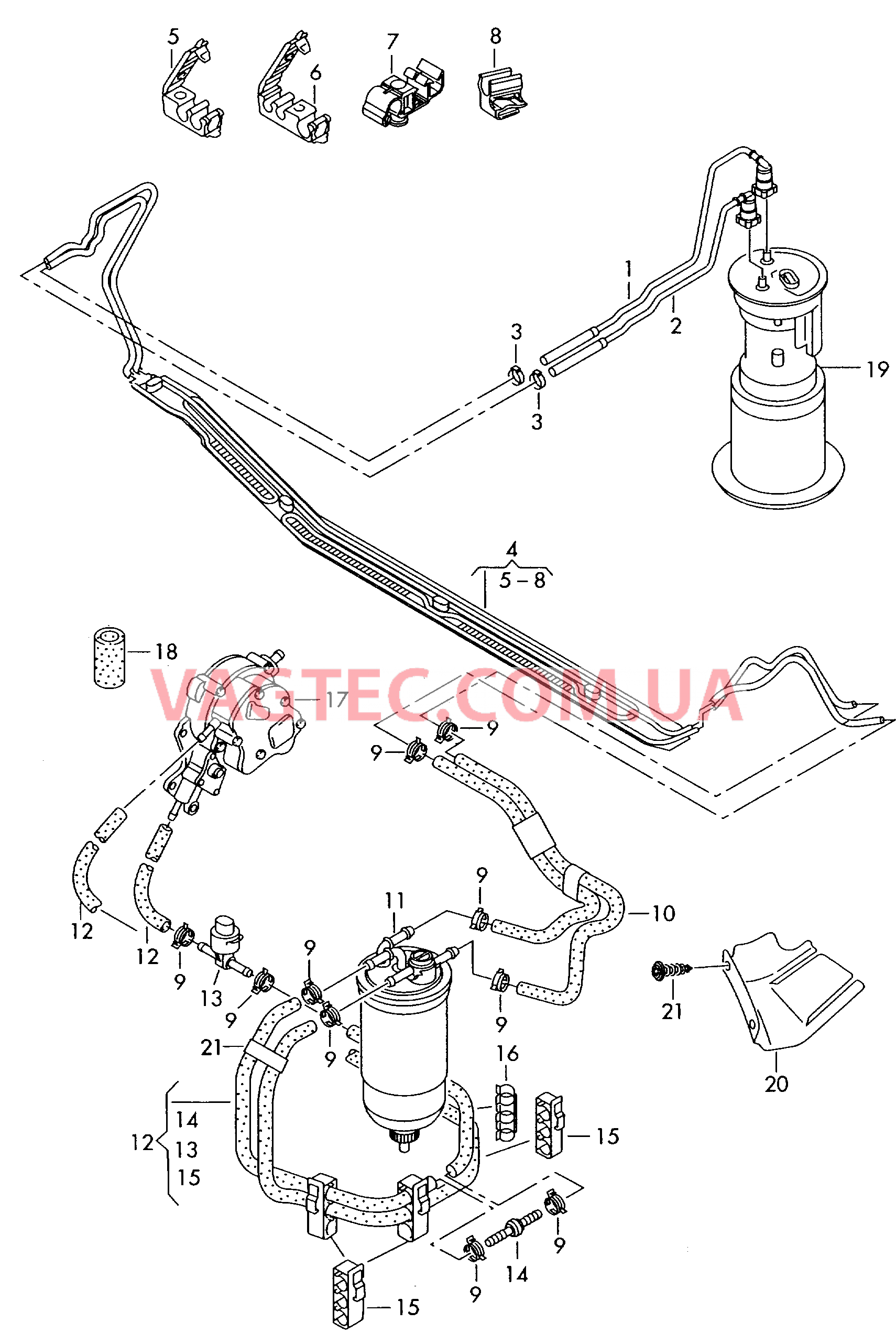 Топливопровод  для AUDI A6 2002