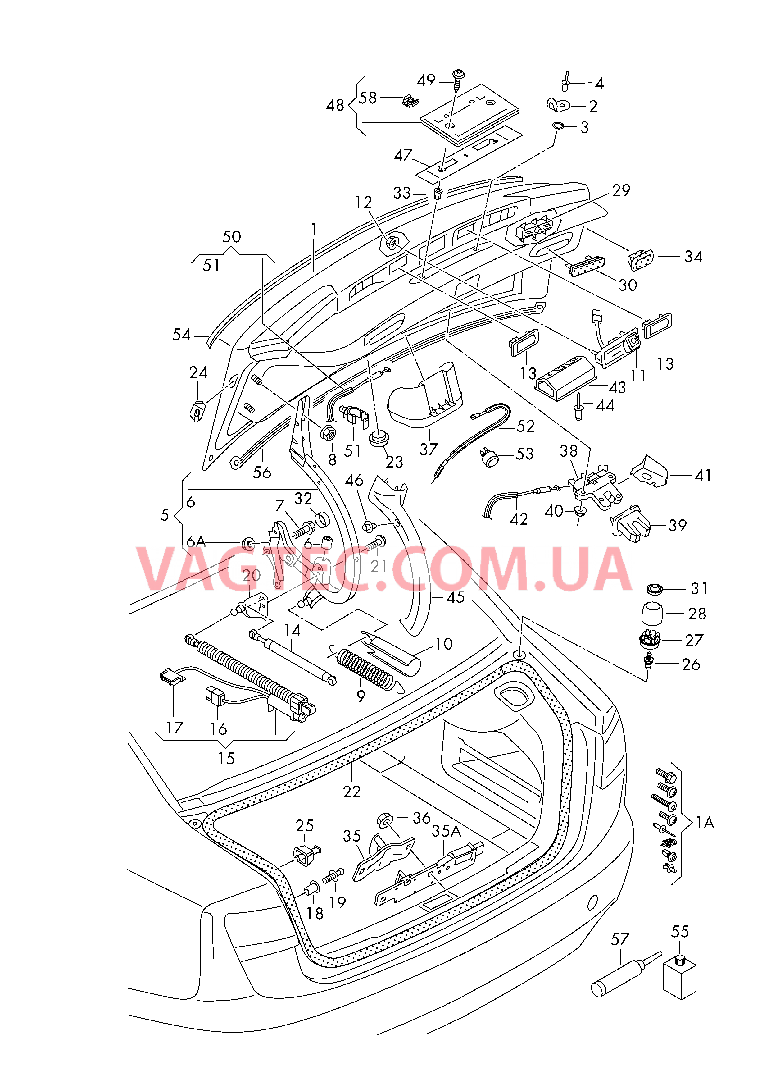 Крышка багажного отсека  для AUDI A6 2011-1