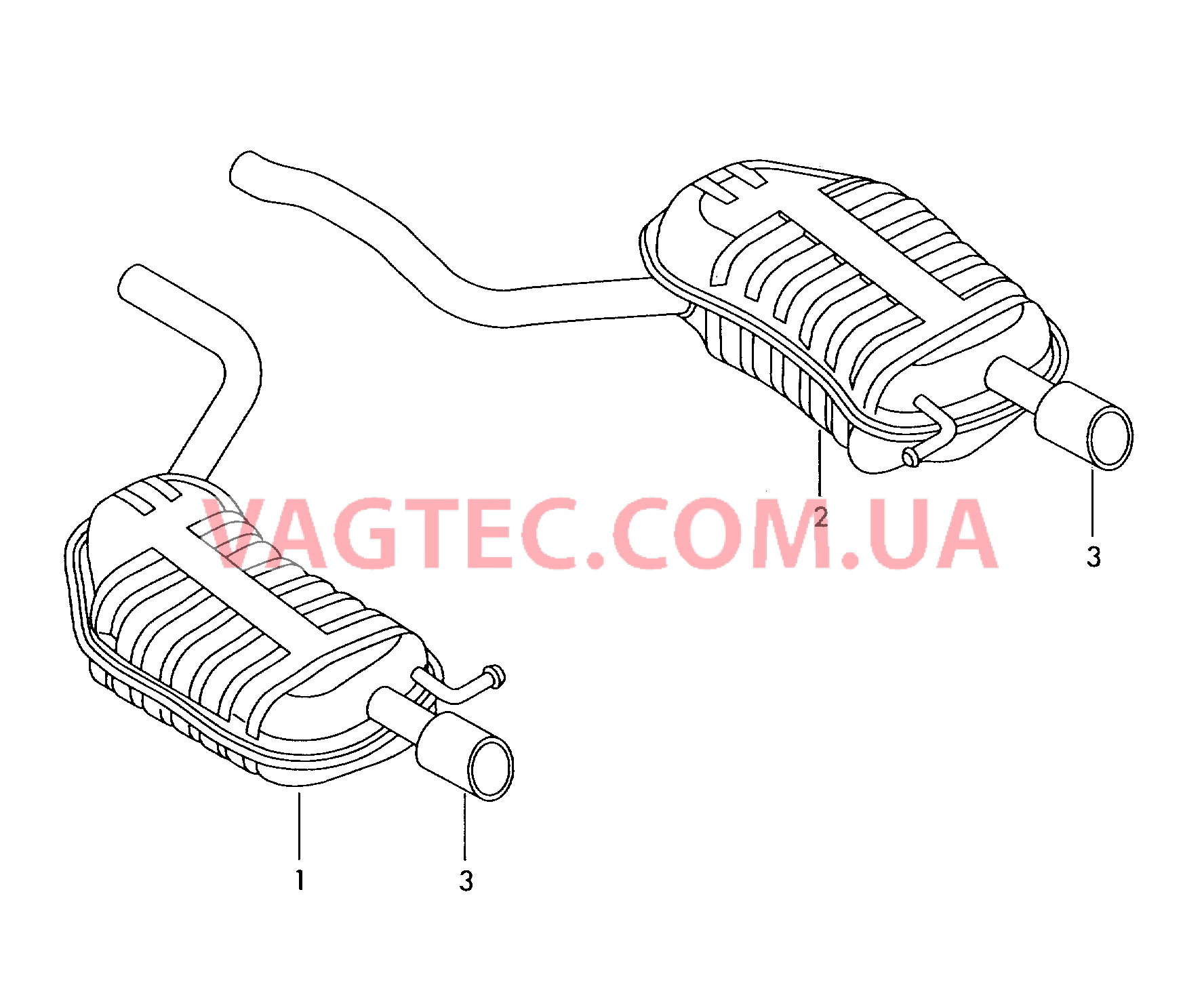 Оригинальные аксессуары Накладка конц. трубы глушителя  для AUDI A6AR 2008