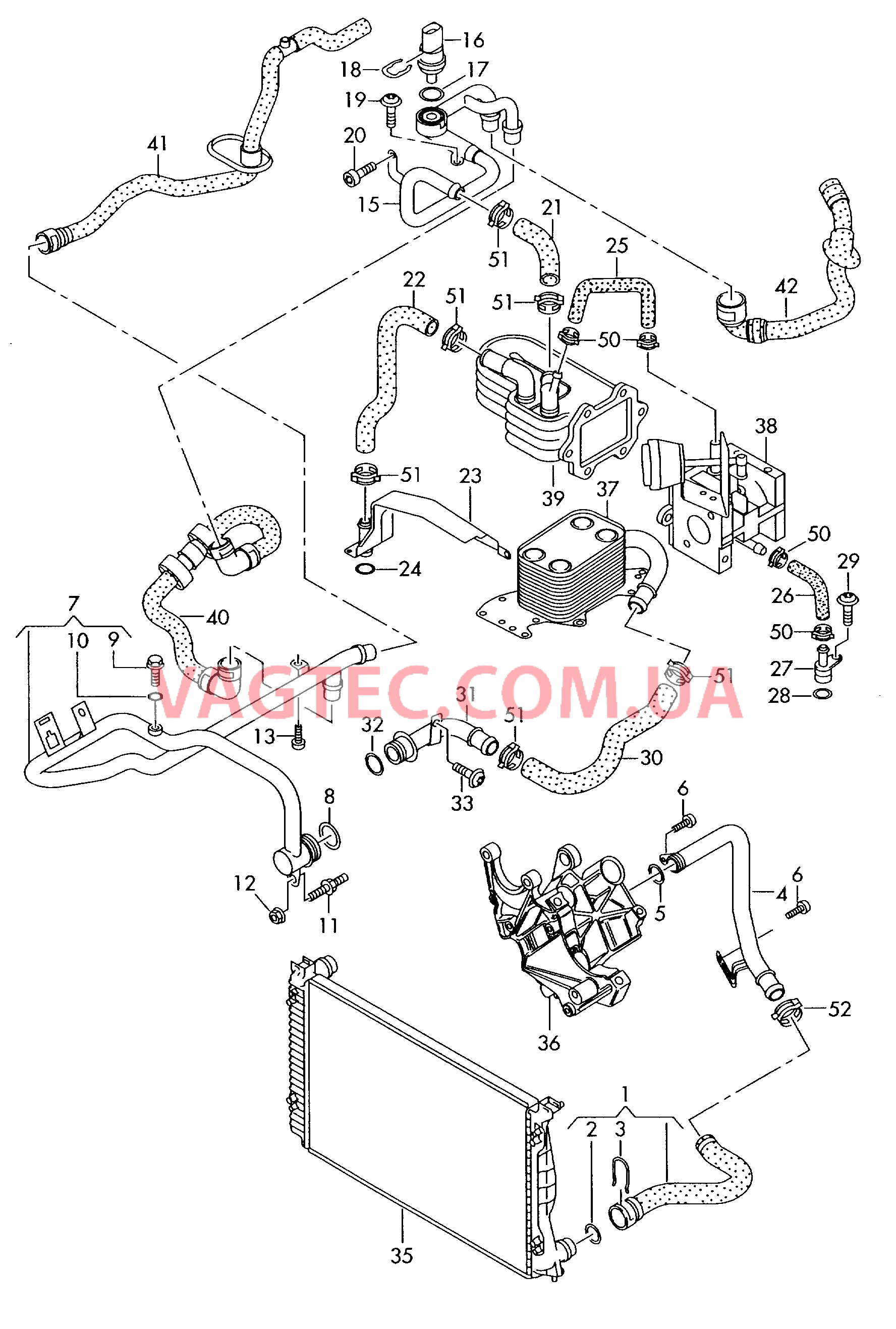 Жидкостное охлаждение  F             >> 4F-5-006 000* для AUDI A6 2005-1