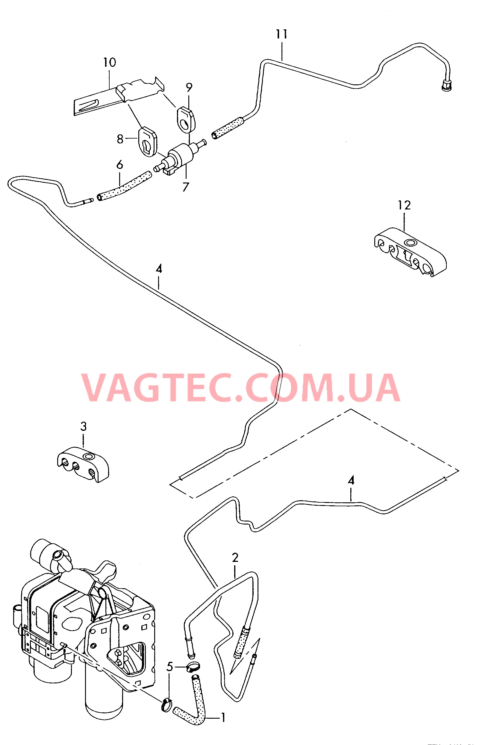 Топливопровод Топливный дозирующий насос для а/м с автономным отопителем  для AUDI A6 2009