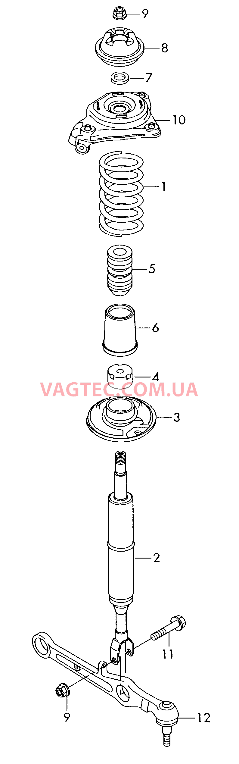 Подвеска Амортизатор Детали не в сборе F             >> 4F-5-046 999* для AUDI A6Q 2008