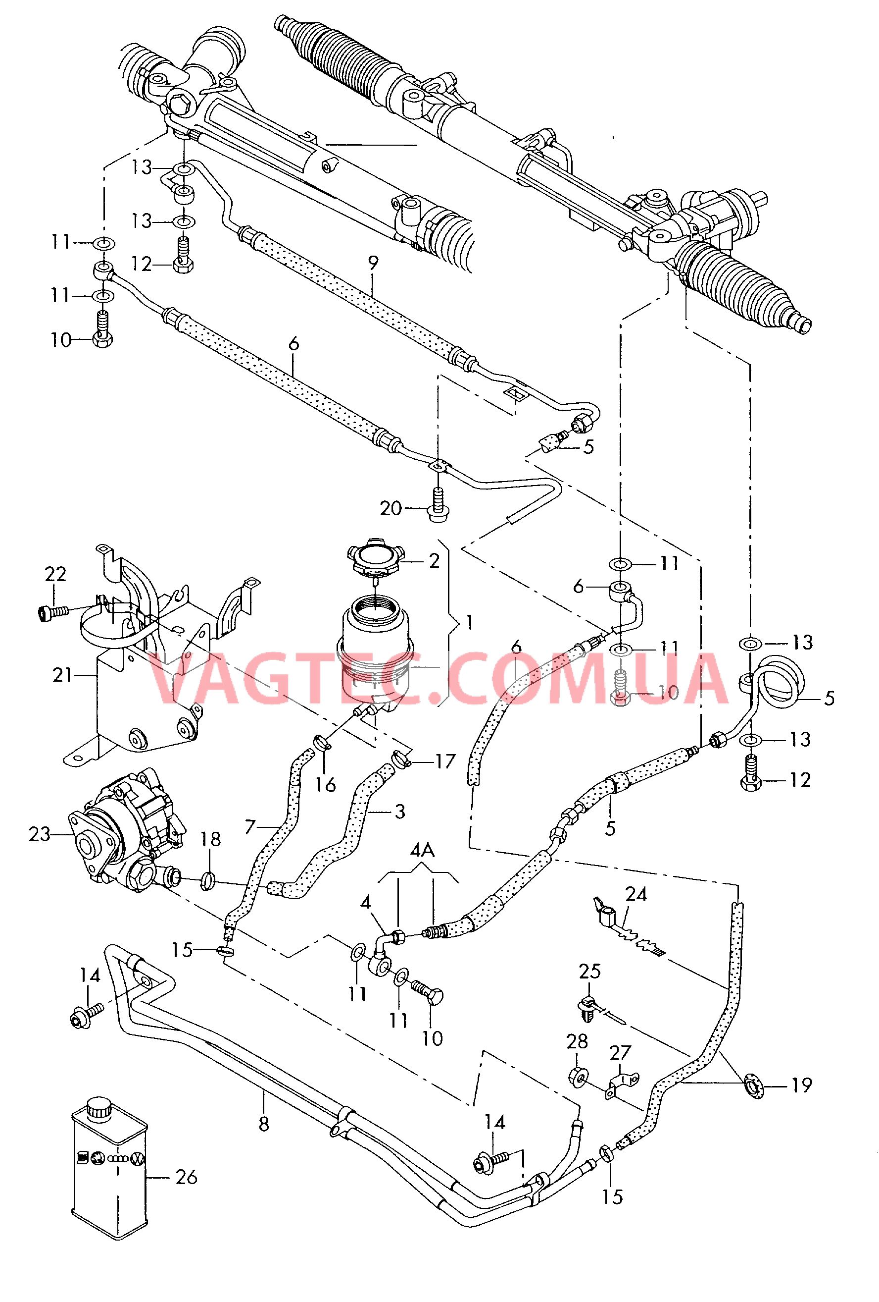Масляный бачок с соединительными деталями, шлангами  для AUDI A6 2011