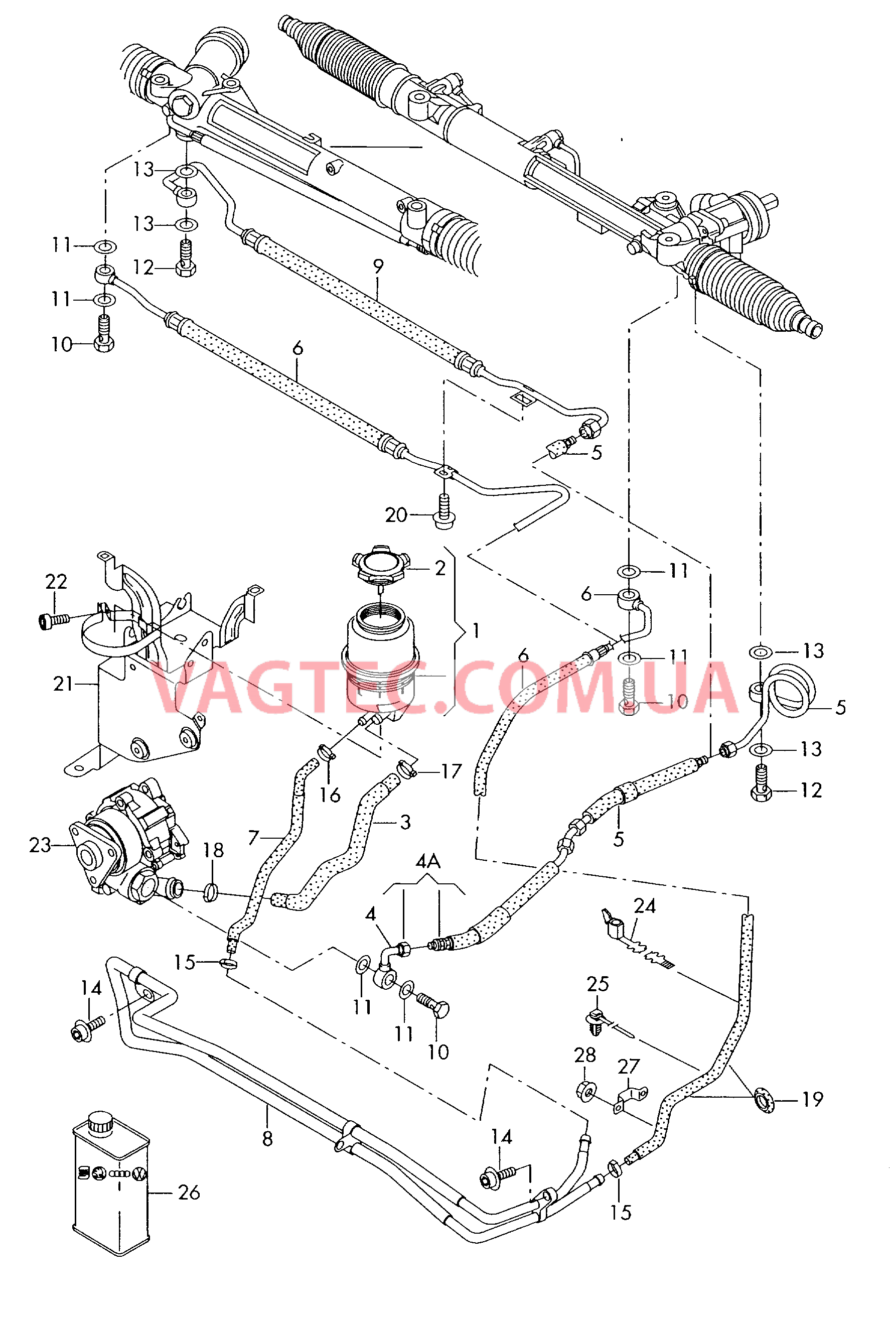 Масляный бачок с соединительными деталями, шлангами  для AUDI A6 2007