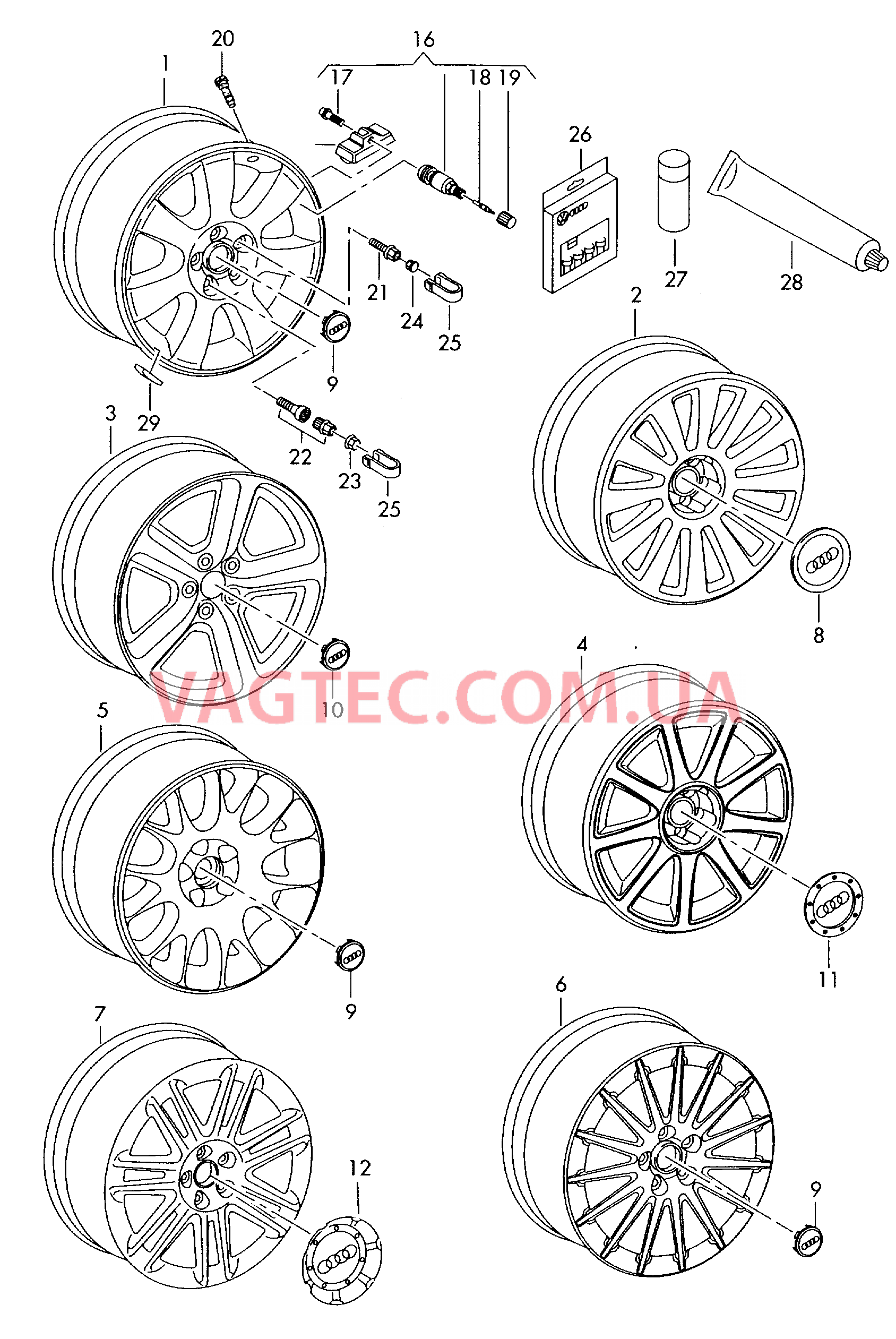 Алюминиевый диск  для AUDI A6 2006