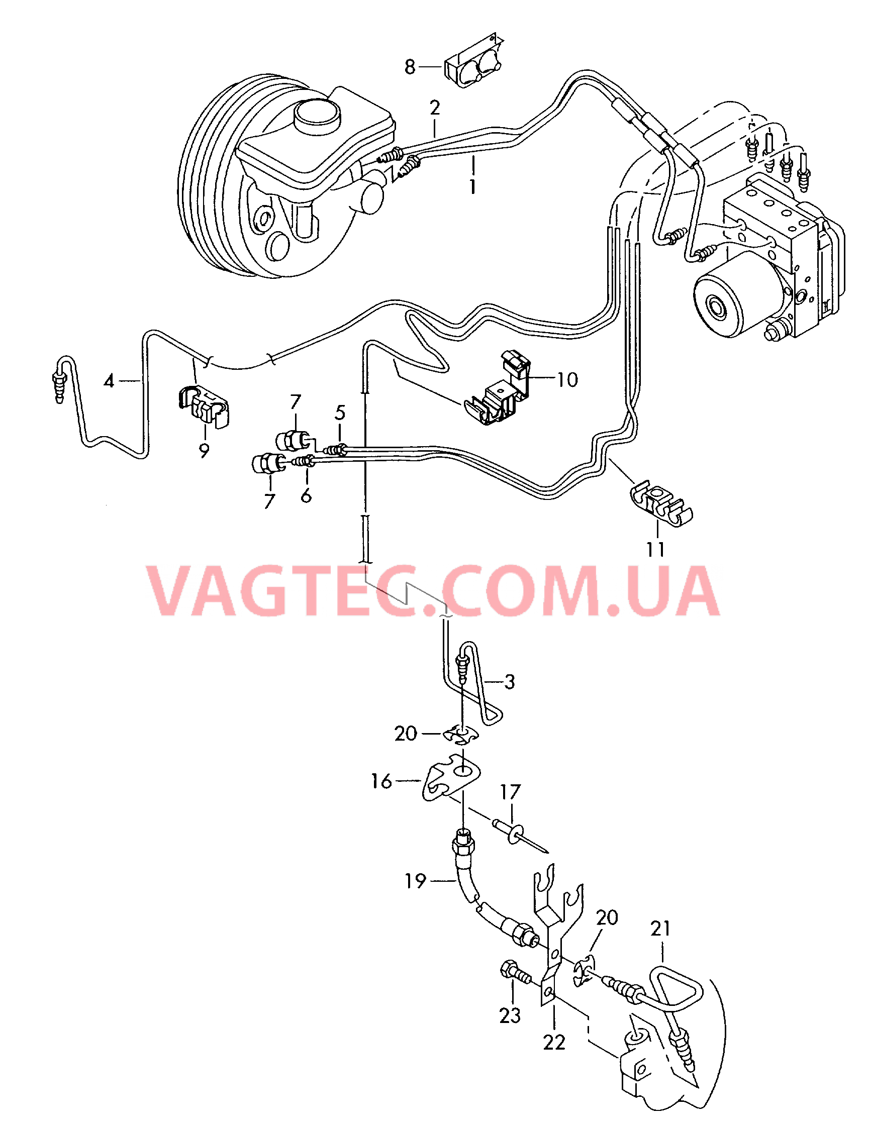 Тормозная трубка Тормозной шланг с/без Круиз-контроль  для AUDI A6 2009