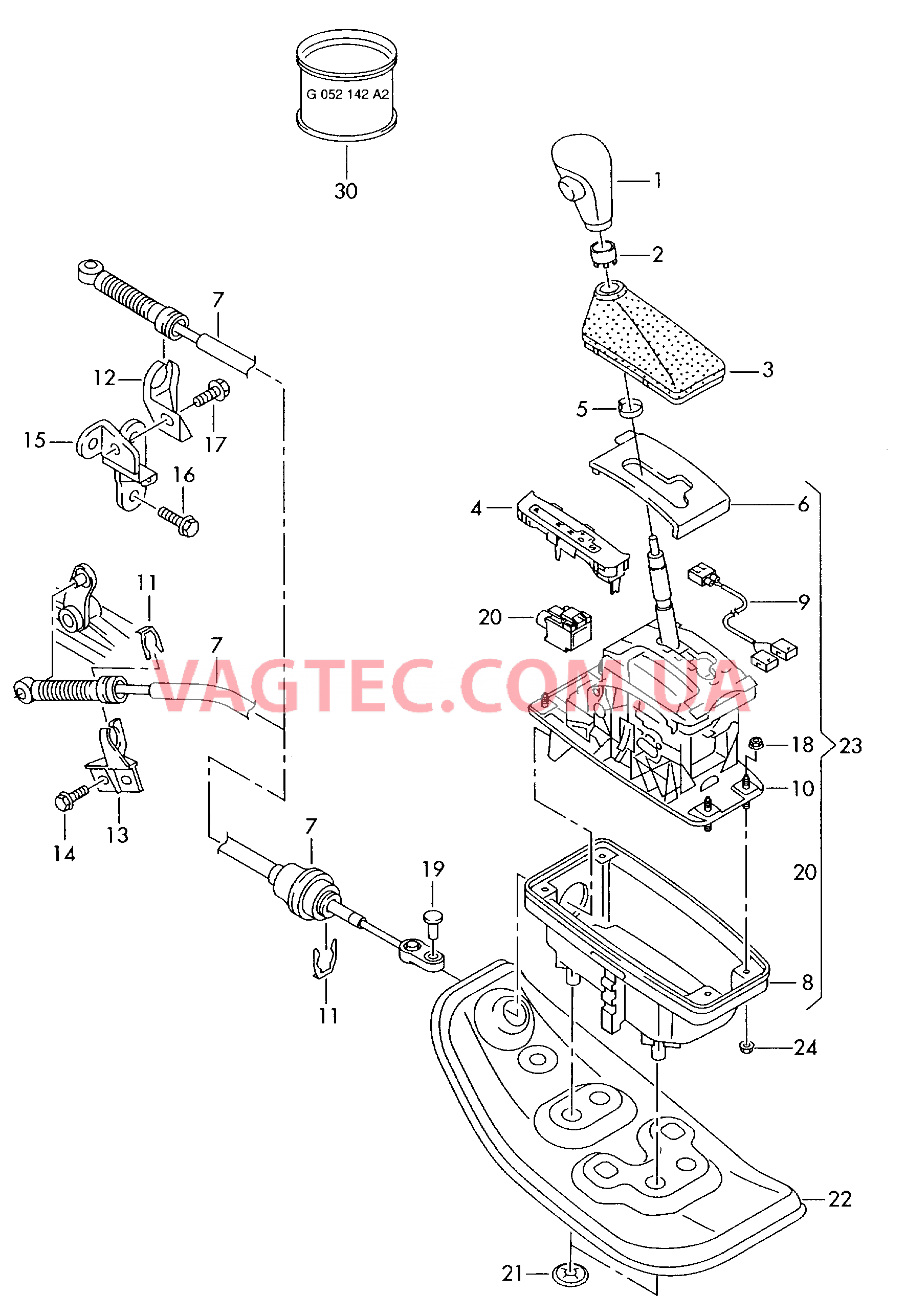 Механизм переключения  F             >> 4F-6-115 000* для AUDI A6 2005-1