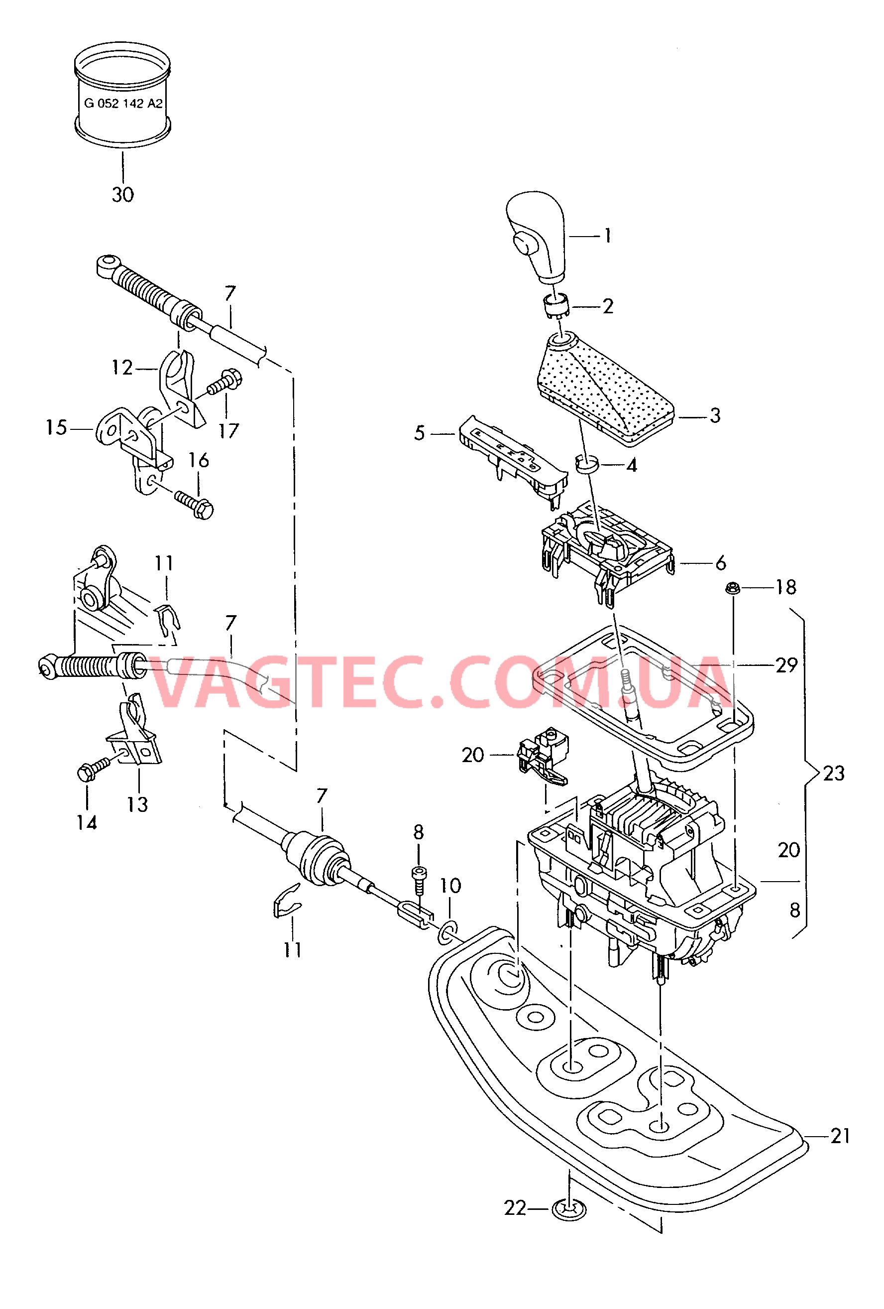 Механизм переключения  F 4F-6-115 001>>* для AUDI A6Q 2005-1