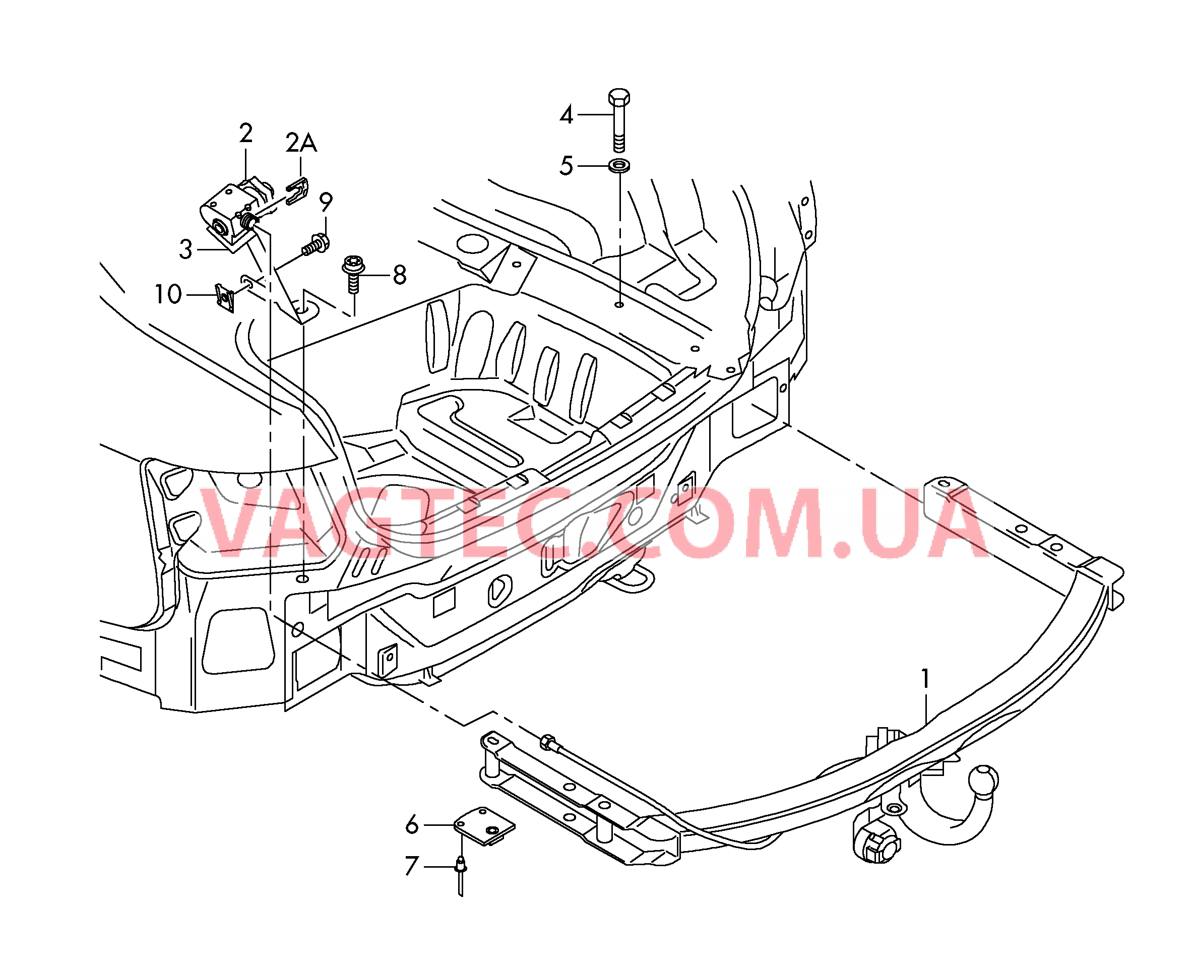 ТСУ (шаровой наконечник)  для AUDI A6AR 2007