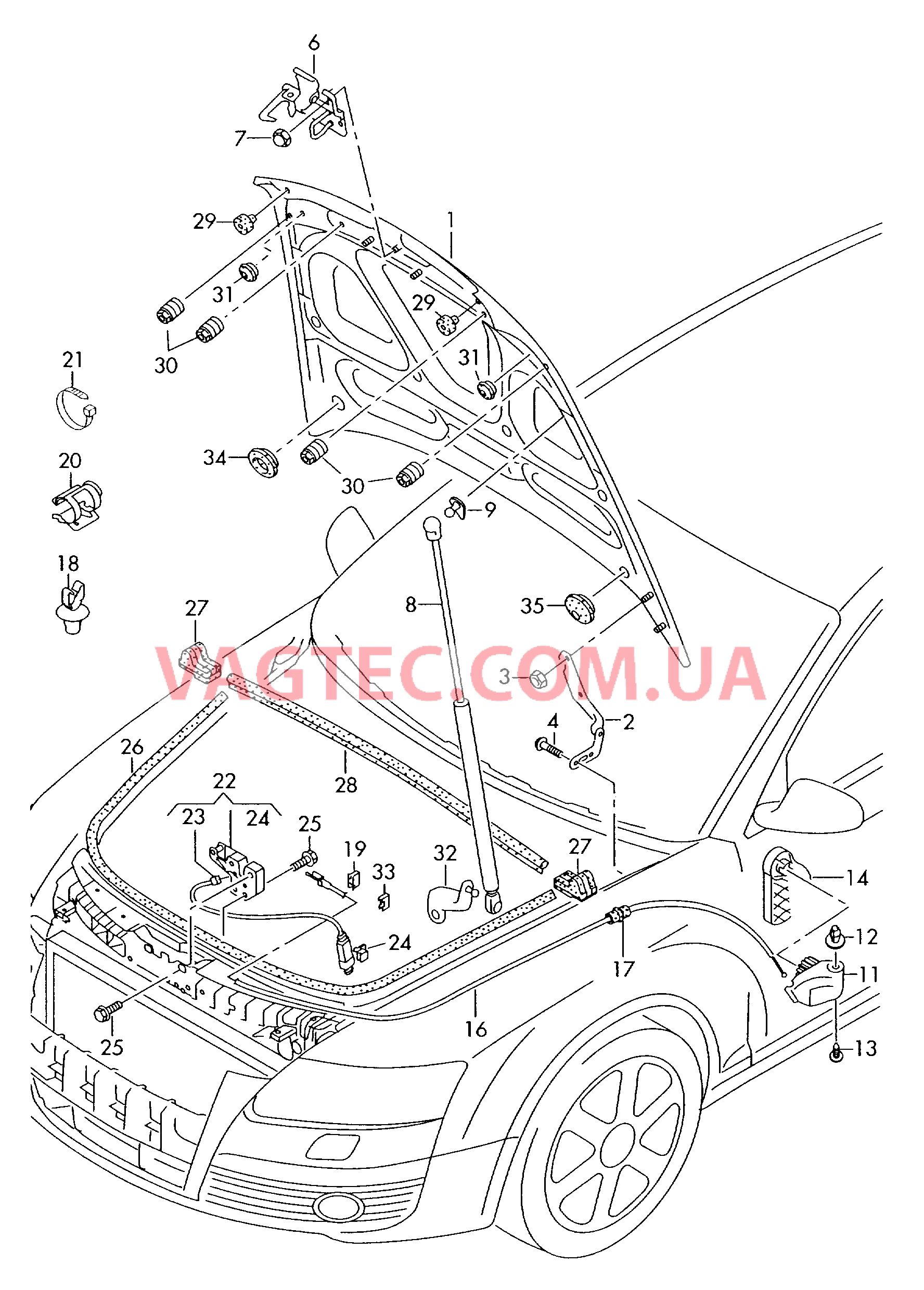 Крышка  для AUDI A6 2011