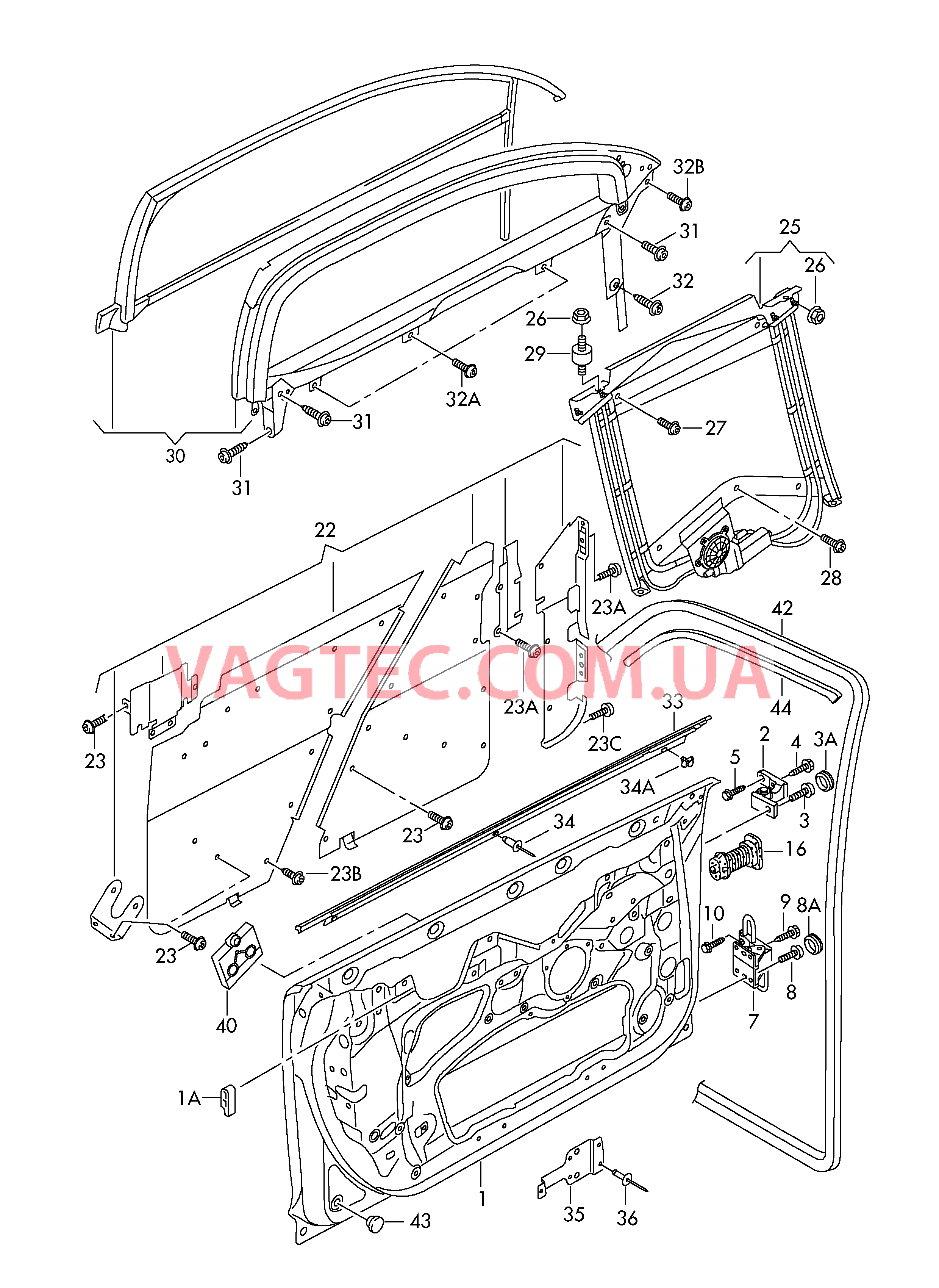 Двери Уплотнитель двери внутри Стеклоподъёмник с двигателем Рамка окна с направляющей  для а/м со специальной защитой  для AUDI A6 2008