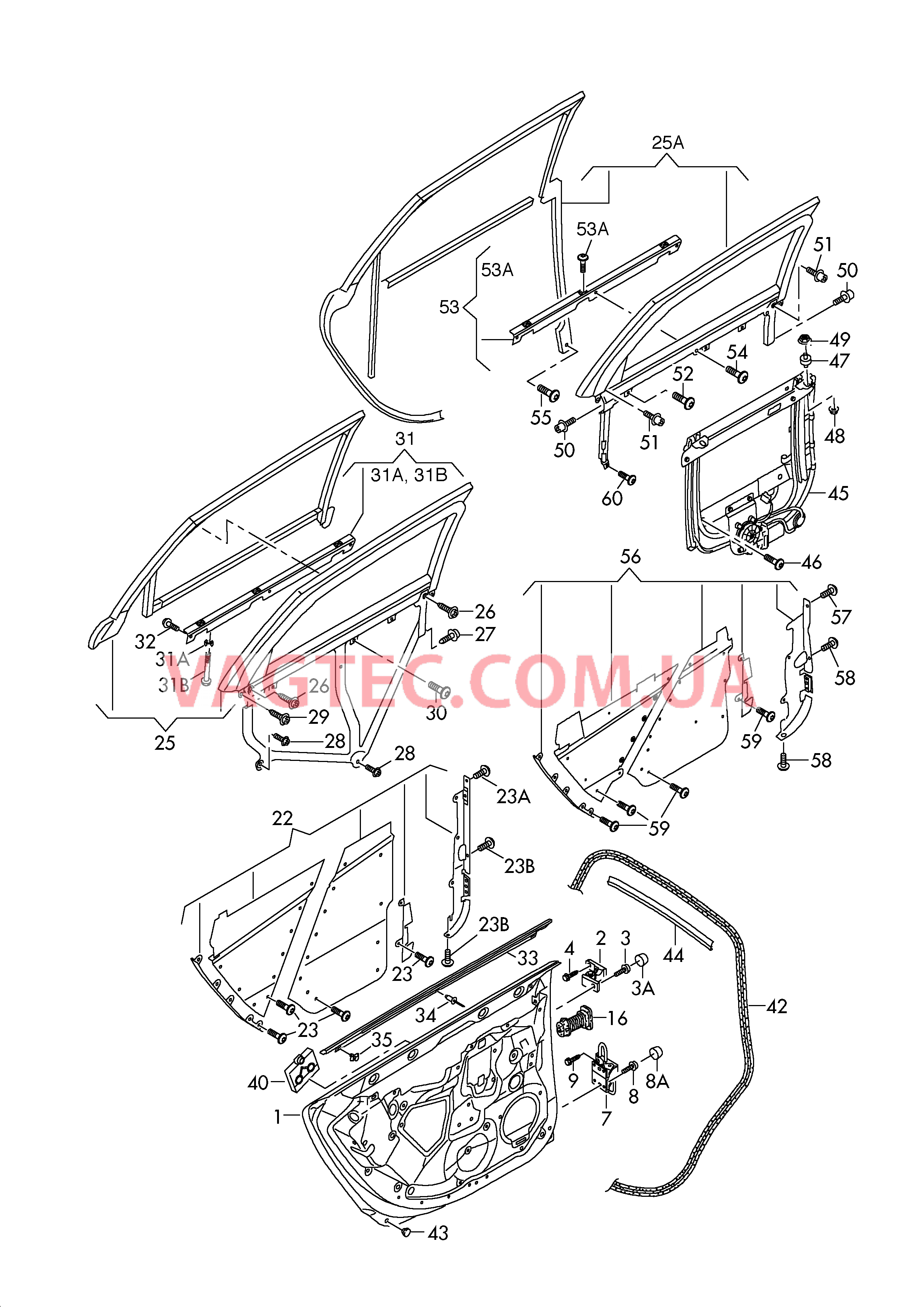 Двери Уплотнитель двери внутри Стеклоподъёмник с двигателем Рама окна направляющая стекла для а/м со специальной защитой  для AUDI A6Q 2011