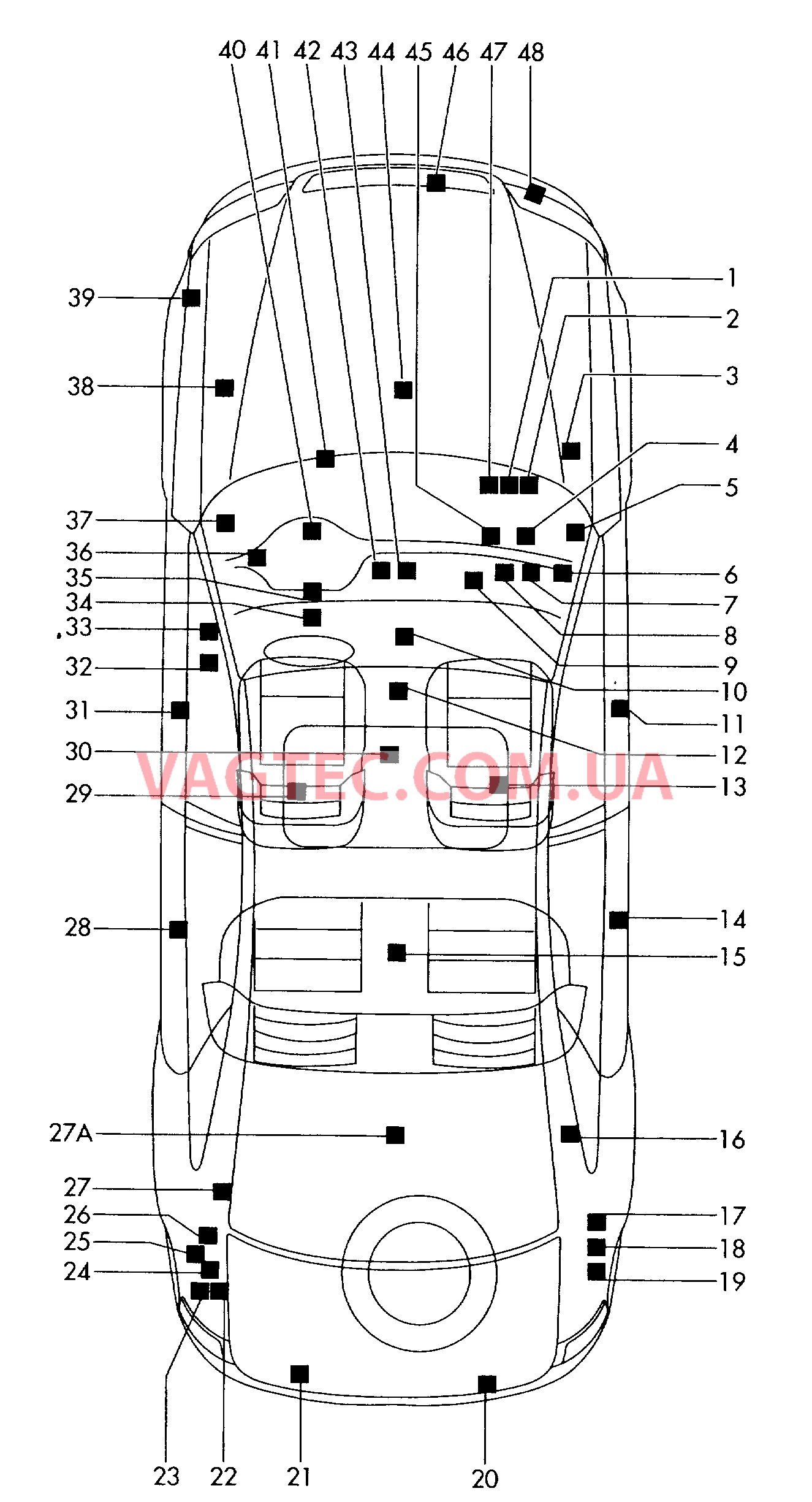 Cписок применения Блок управления  для AUDI A6AR 2007