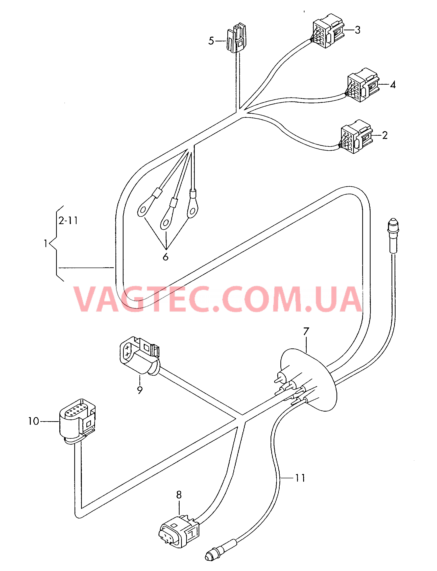Дополнительный жгут проводов для моторного отсека  для AUDI RS6 2009
