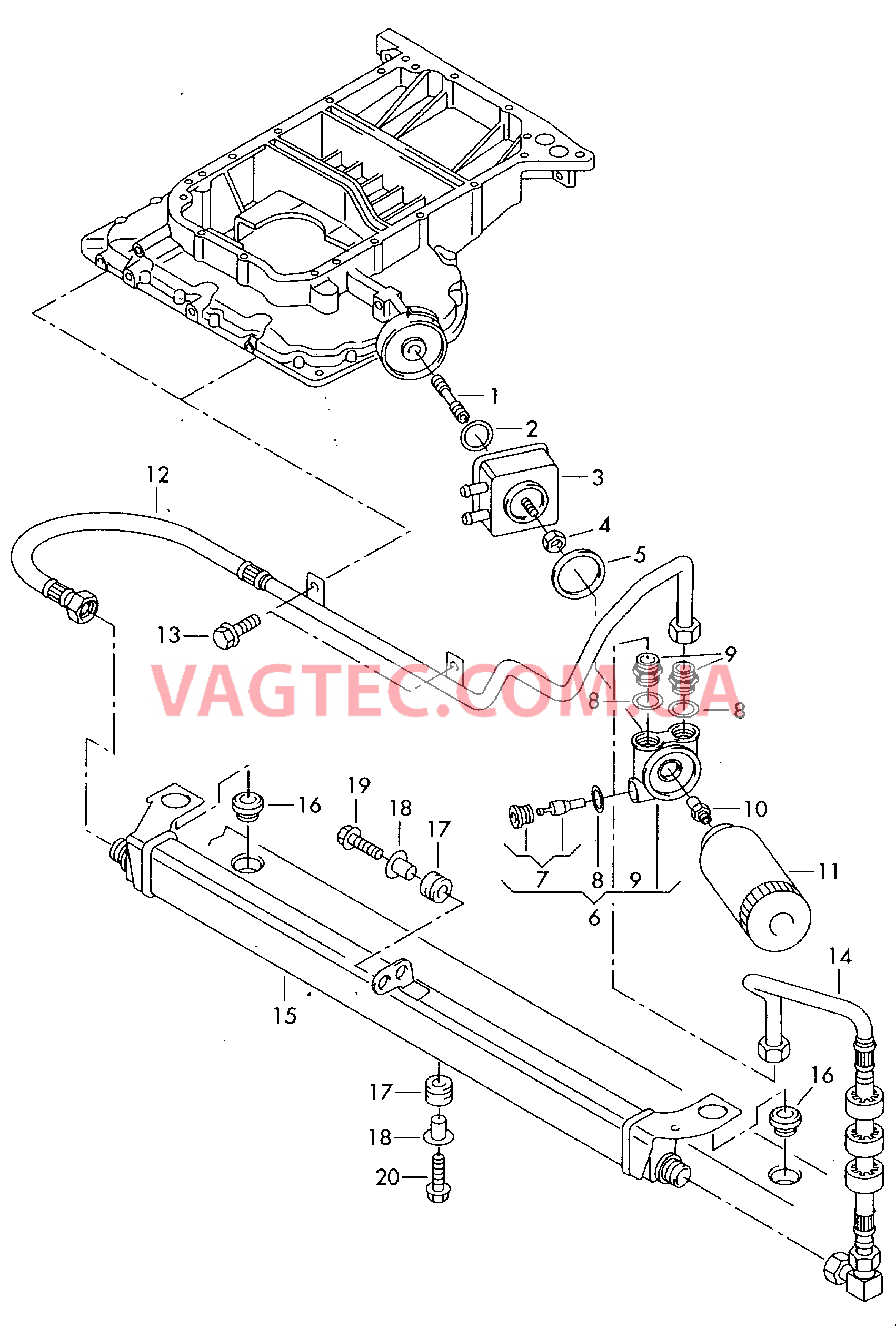 Радиатор, масляный Фильтр, масляный  для AUDI RS4 2000