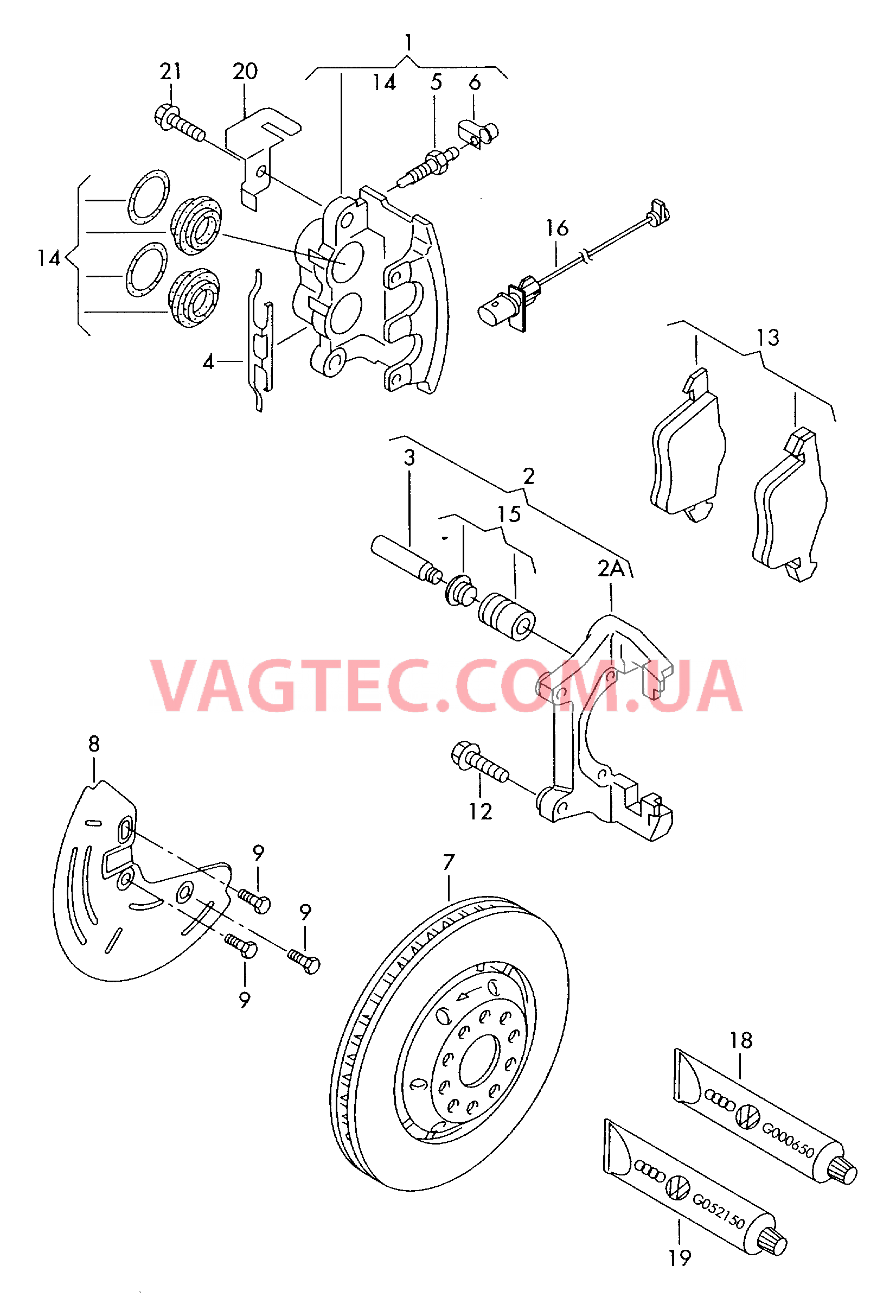 Дисковые тормоза               для исполнения:  для VOLKSWAGEN GOLF 2005-1