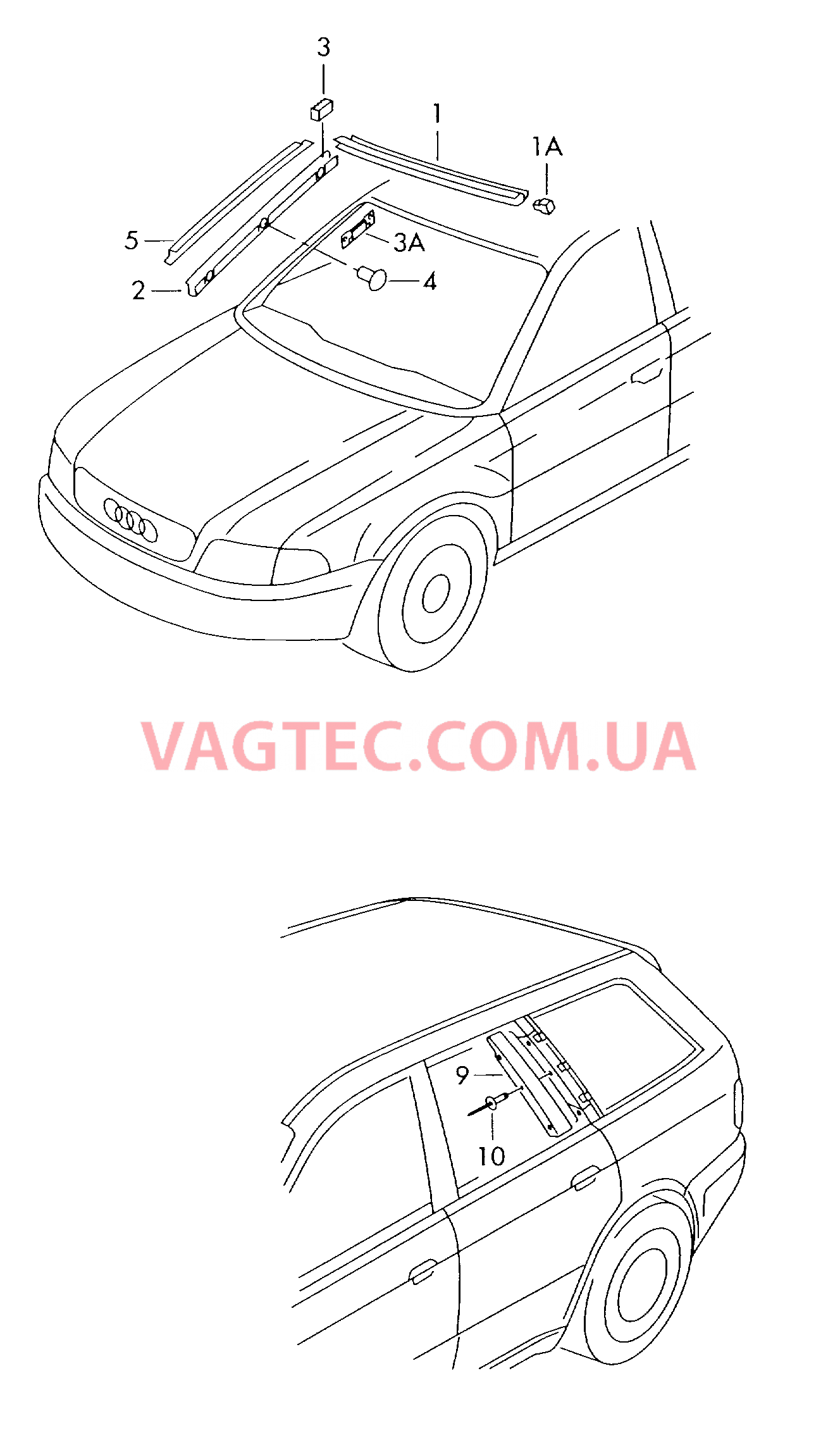 Декоративная накладка Клеммная колодка Водоотводящий щиток  для AUDI RS4 2002
