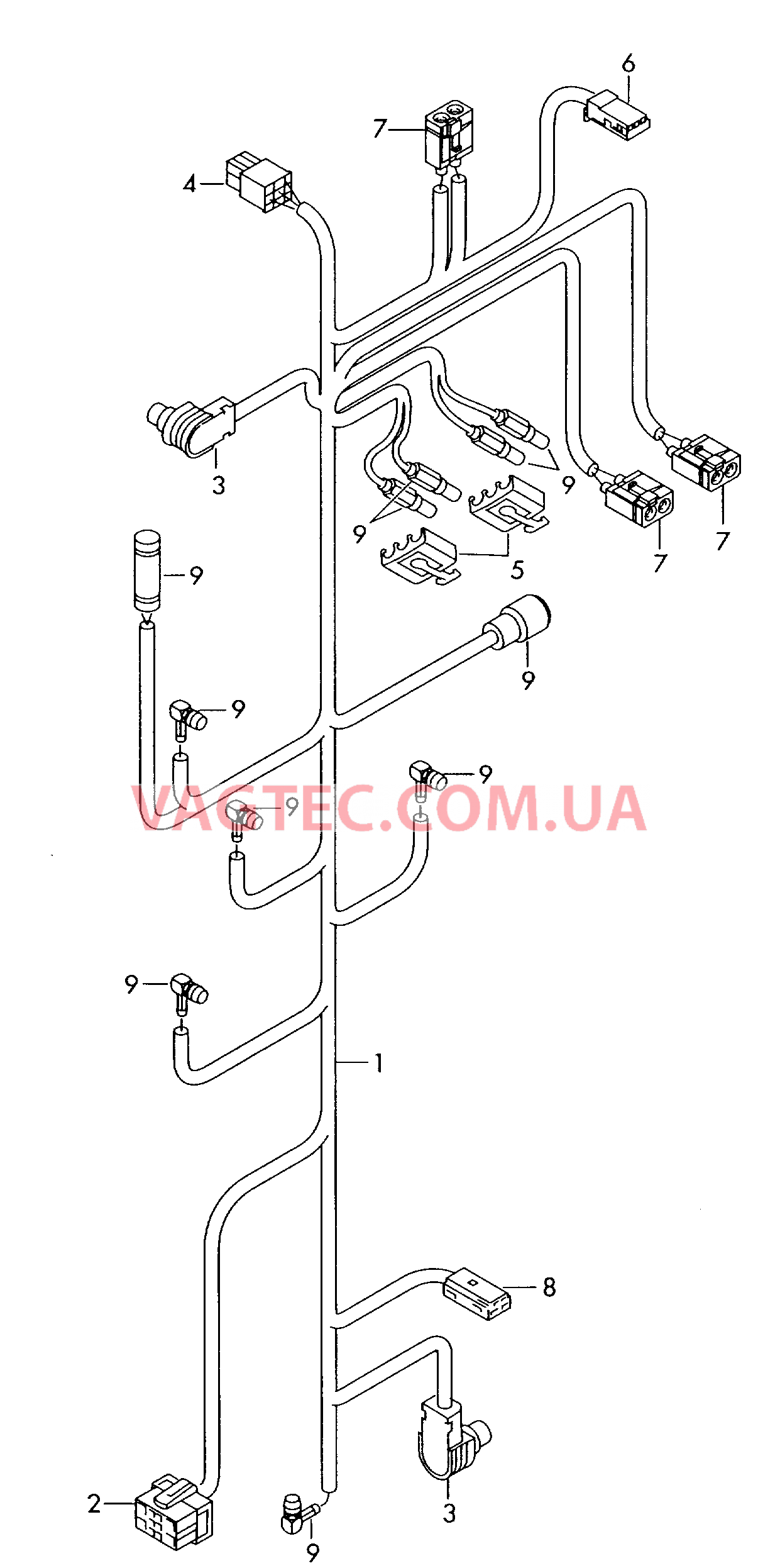 Жгут проводов для системы навигации с встроенной магнитолой  для AUDI RS4 2000