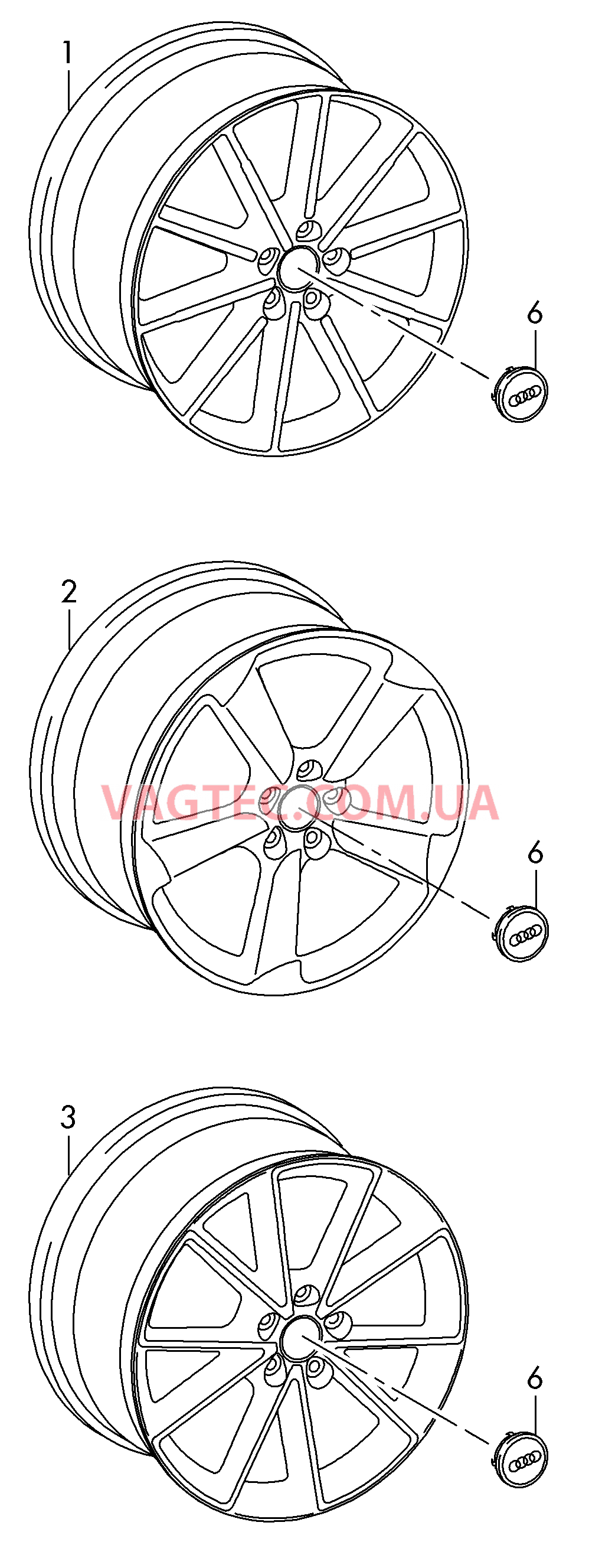 Алюминиевый диск Колпак колеса  для AUDI RS4 2016
