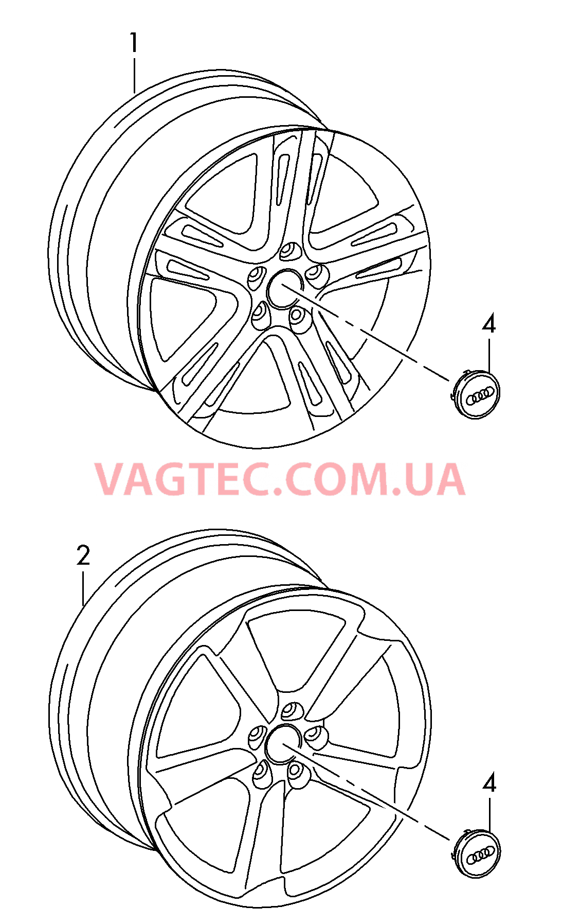 Алюминиевый диск для зимних шин Колпак колеса  для AUDI RS4 2015