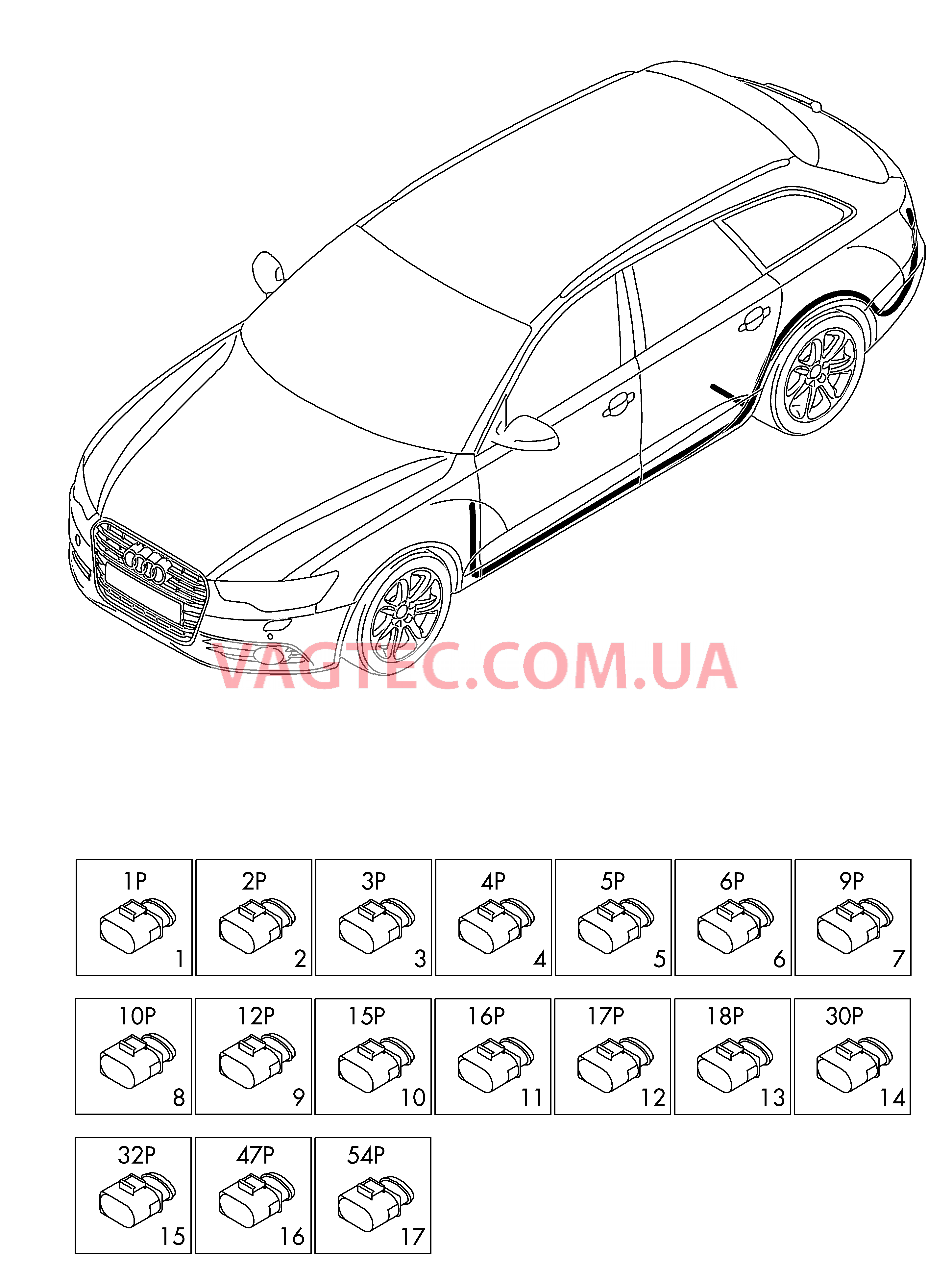 Детали не в сборе Жгут проводов для салона                       Область:  для AUDI RS6 2014