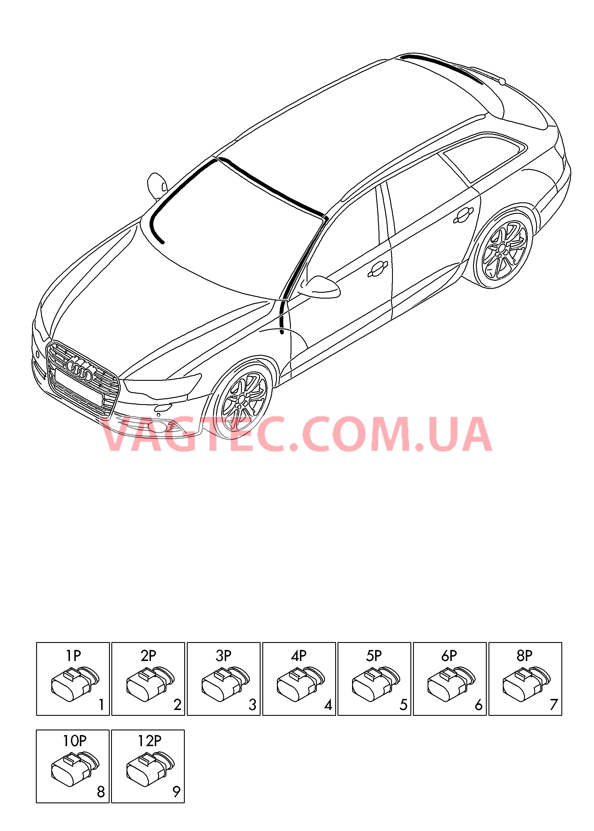 Детали не в сборе Жгут проводов для салона                       Область:  для AUDI RS6 2016