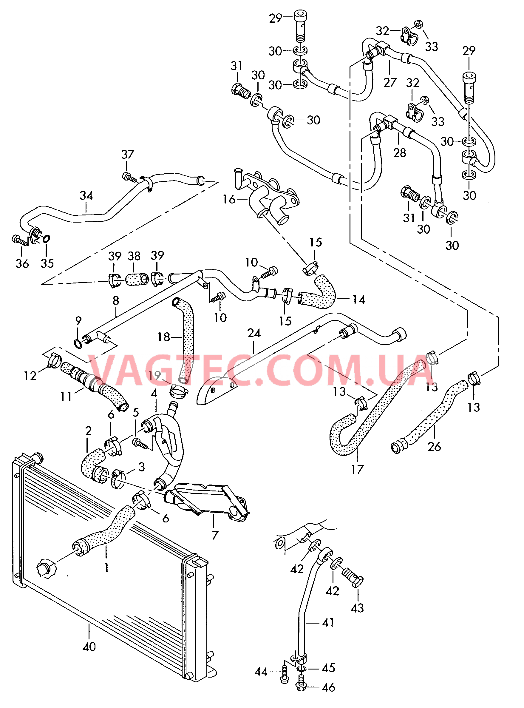 Жидкостное охлаждение  F 4B-3-904 082>>* для AUDI RS6 2003